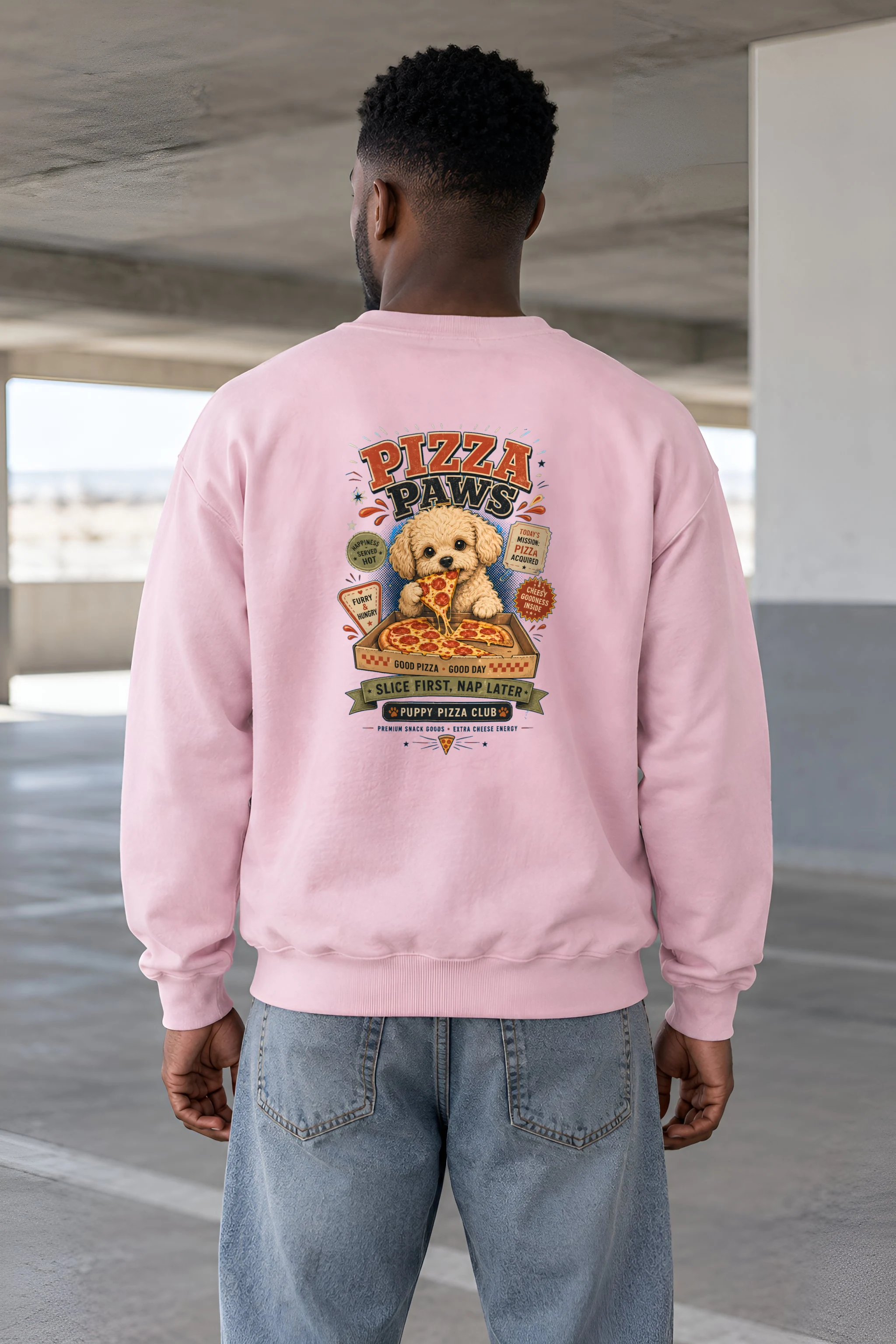"Pizza Paws" 1 Crewneck Sweatshirt