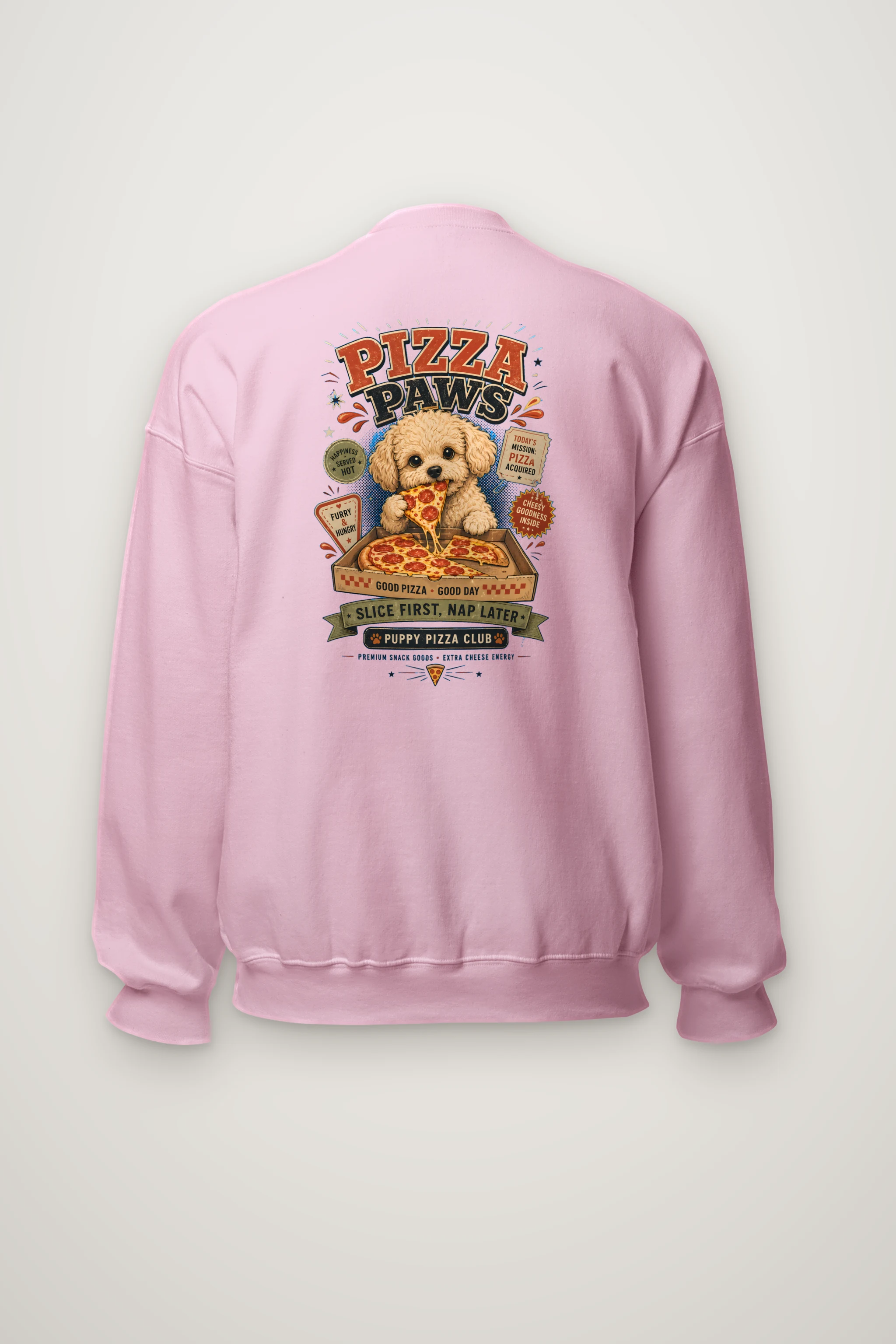 "Pizza Paws" Heavy Blend Unisex Crewneck Sweatshirt