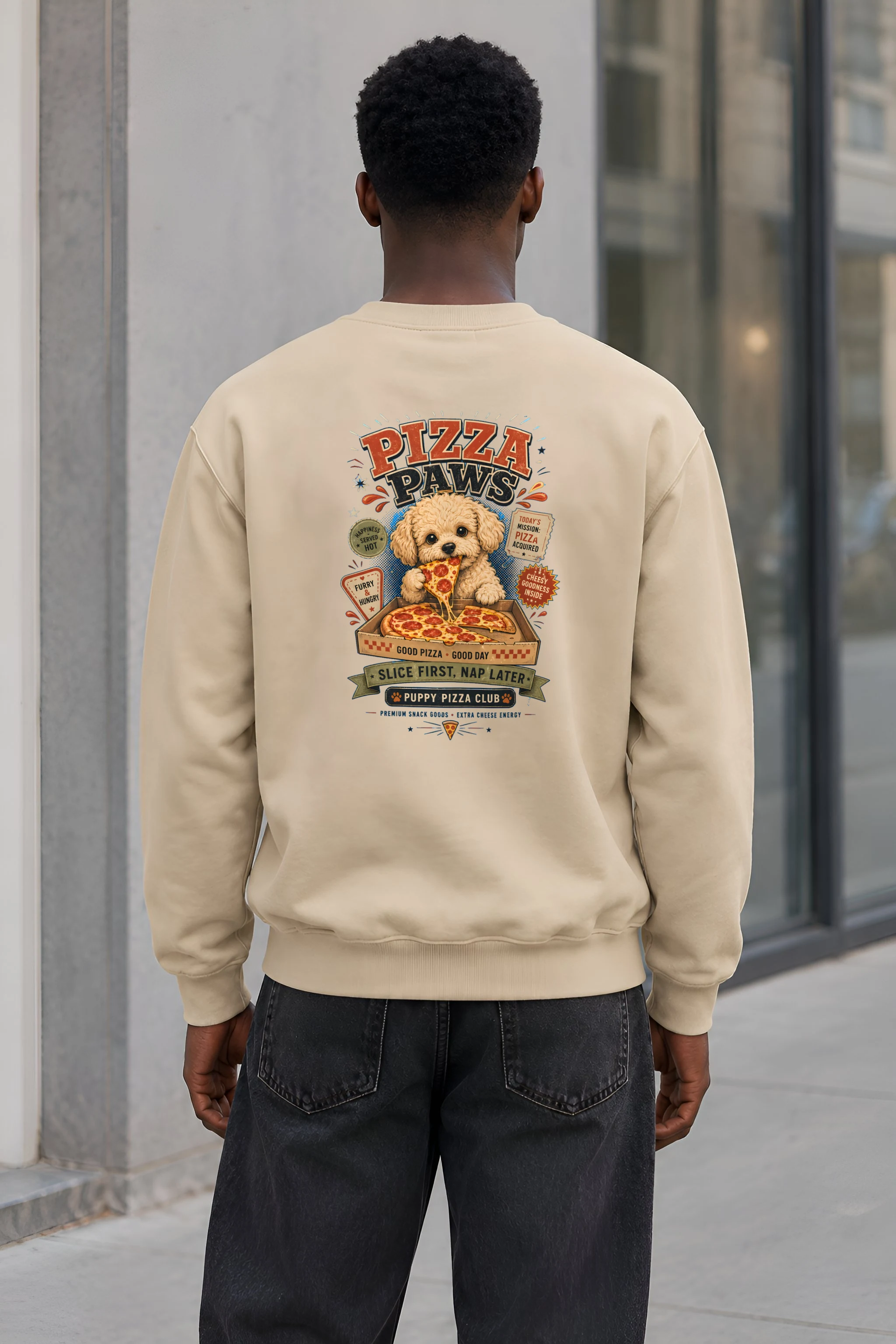 "Pizza Paws" 1 Crewneck Sweatshirt
