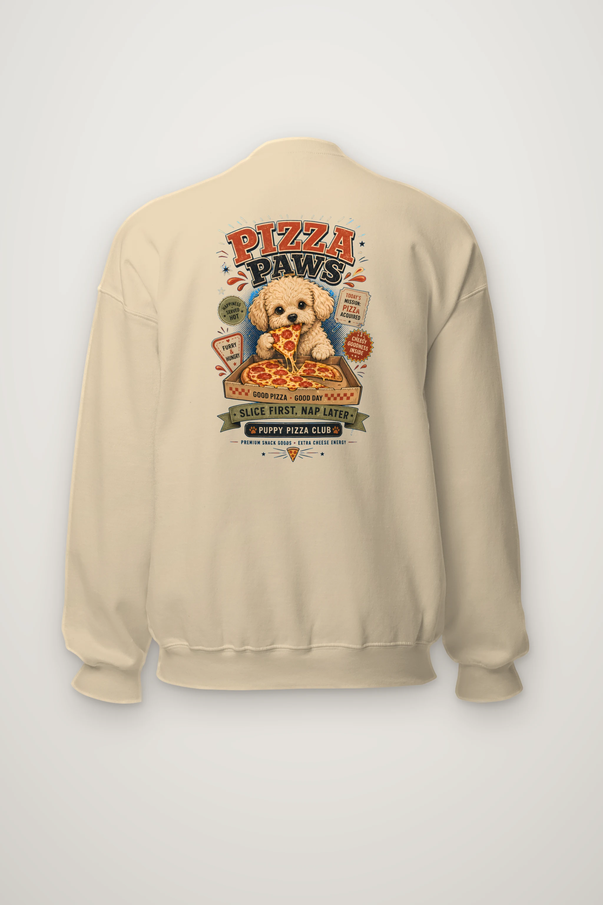 "Pizza Paws" Heavy Blend Unisex Crewneck Sweatshirt