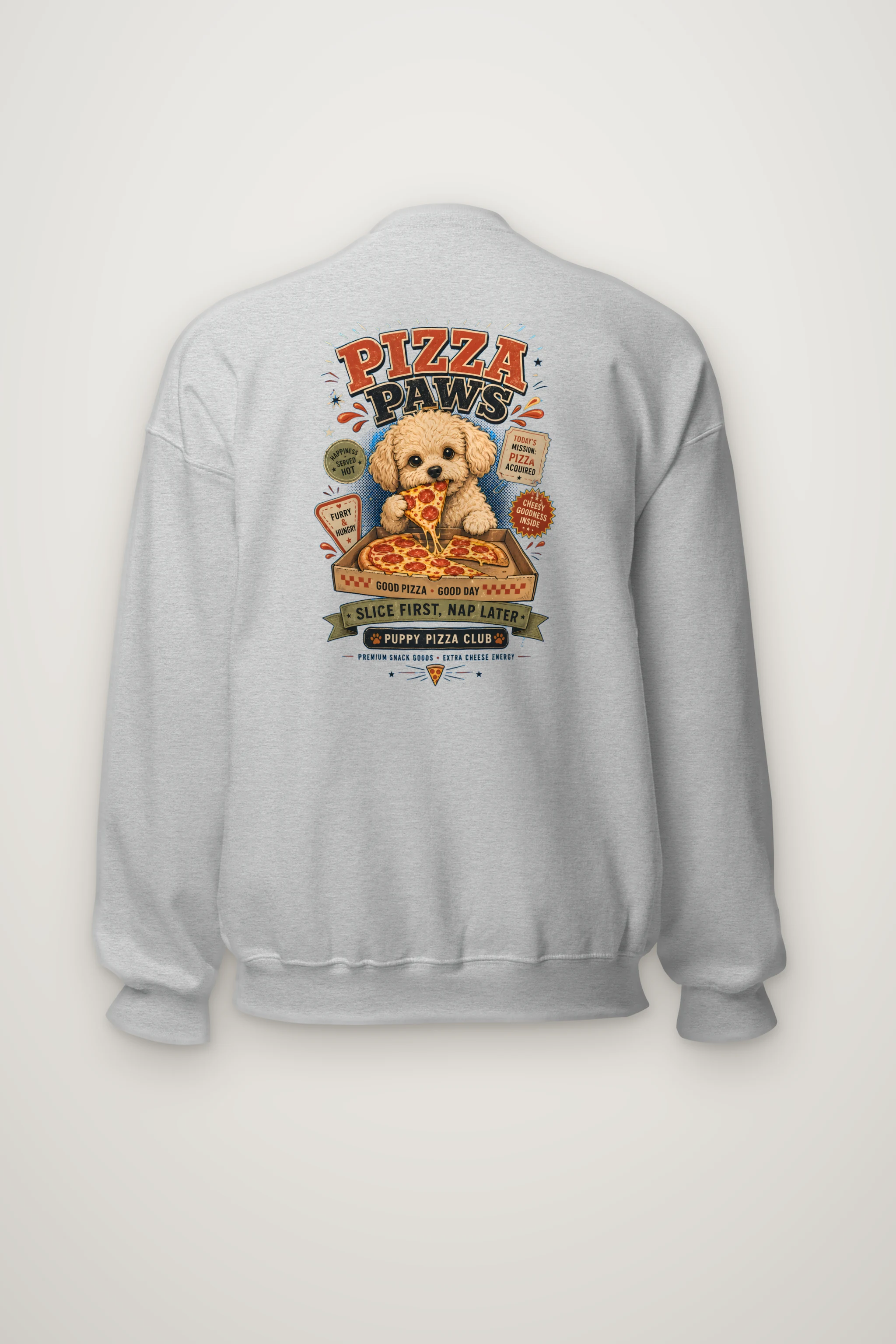 "Pizza Paws" Heavy Blend Unisex Crewneck Sweatshirt