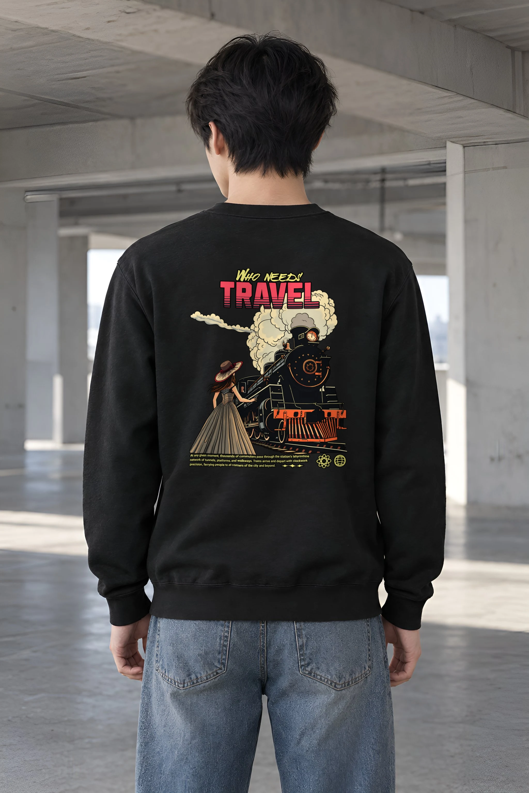 "Platform Reverie" Heavy Blend Unisex Crewneck Sweatshirt