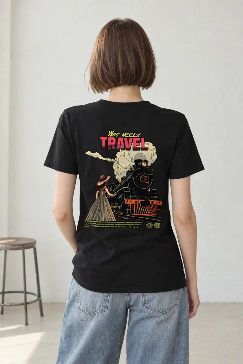 "Platform Reverie" Heavyweight Unisex Crewneck T-shirt