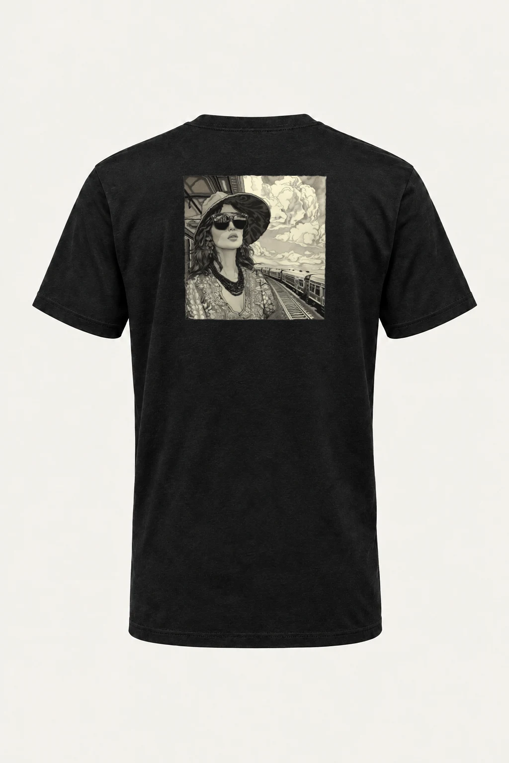 "Platform Shadows" Heavyweight Unisex Crewneck T-shirt | Gildan 5000