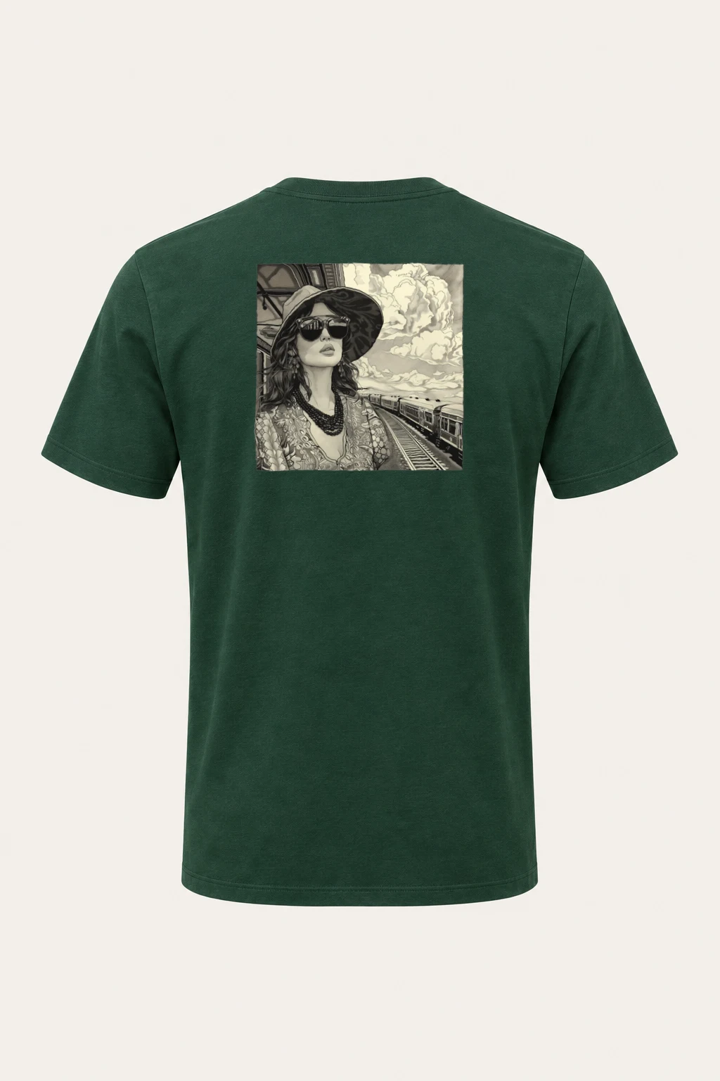 "Platform Shadows" Heavyweight Unisex Crewneck T-shirt | Gildan 5000