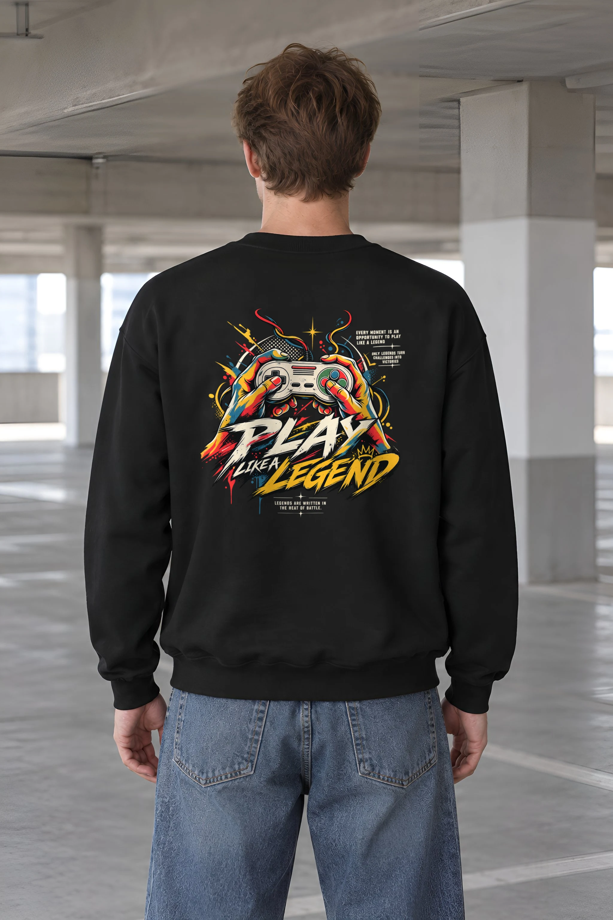 "Play Like a Legend" Heavy Blend Unisex Crewneck Sweatshirt