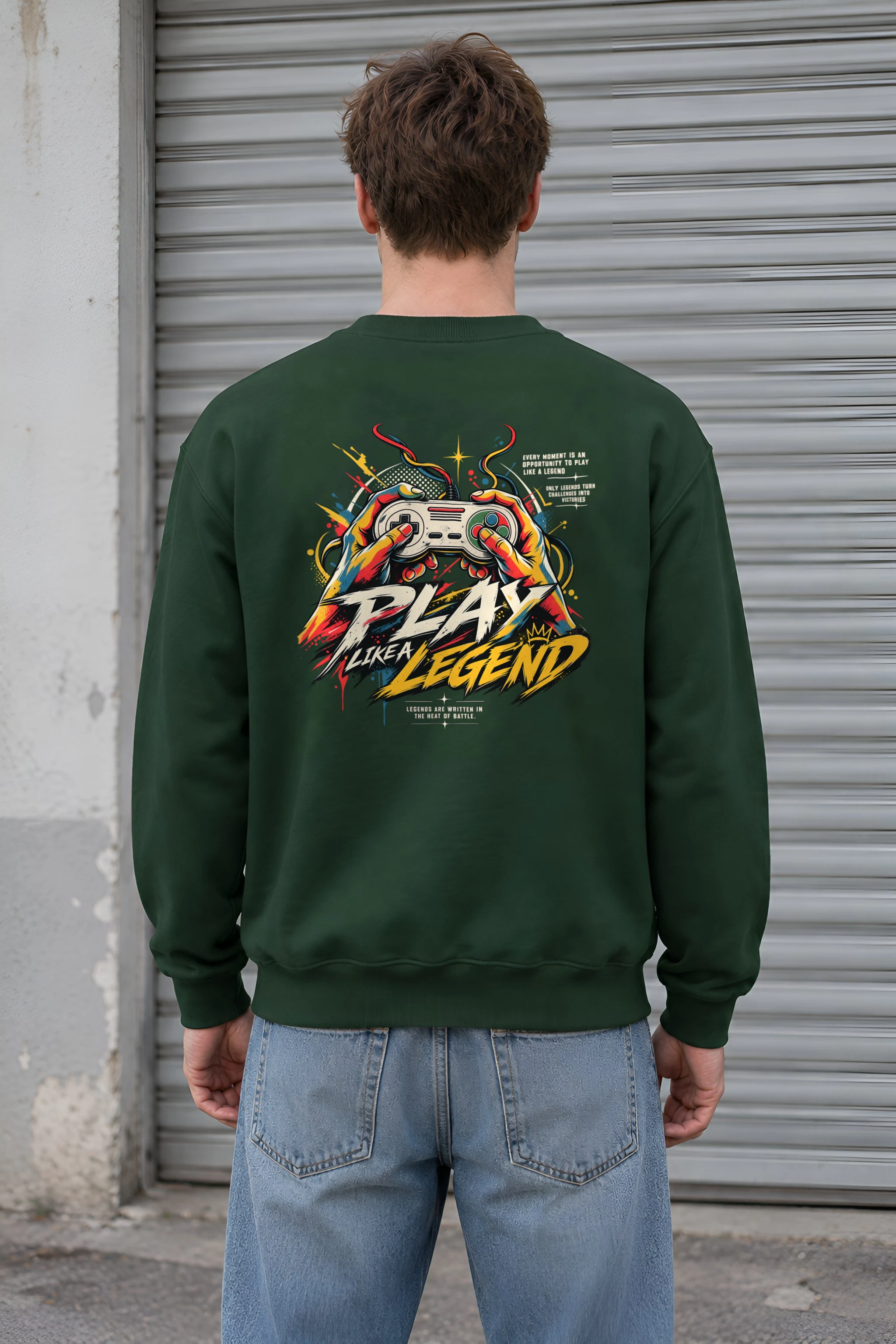 "Play Like a Legend" Heavy Blend Unisex Crewneck Sweatshirt