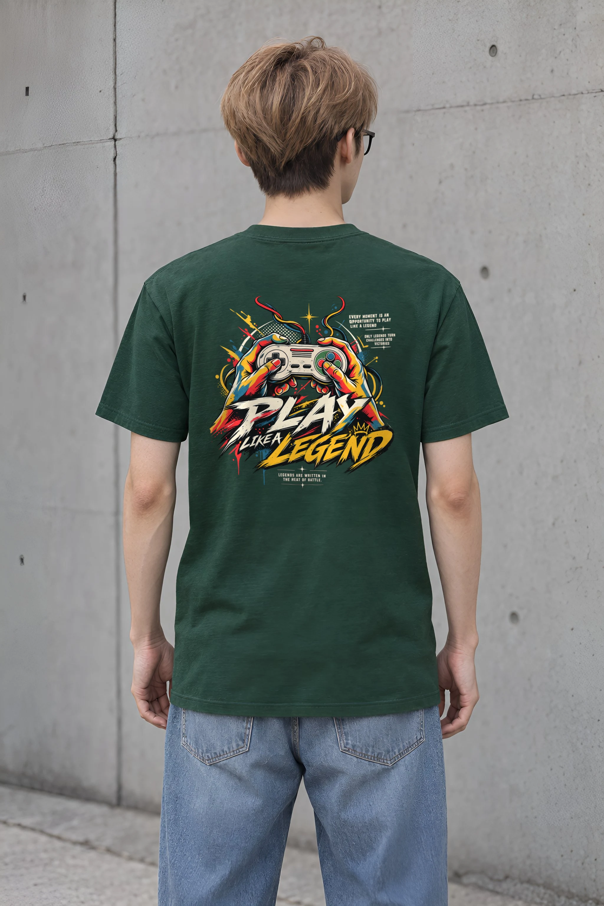 "Play Like A Legend" Heavyweight Unisex Crewneck T-shirt