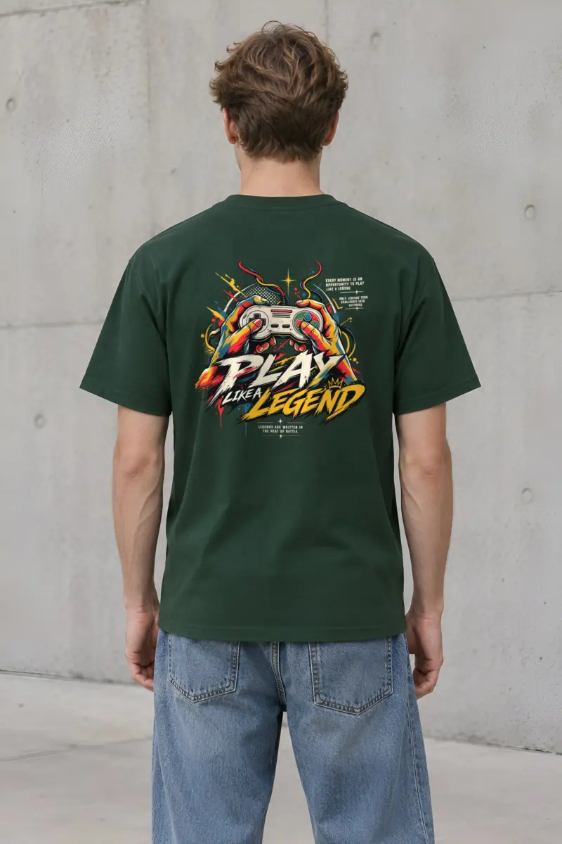 "Play Like A Legend" Heavyweight Unisex Crewneck T-shirt