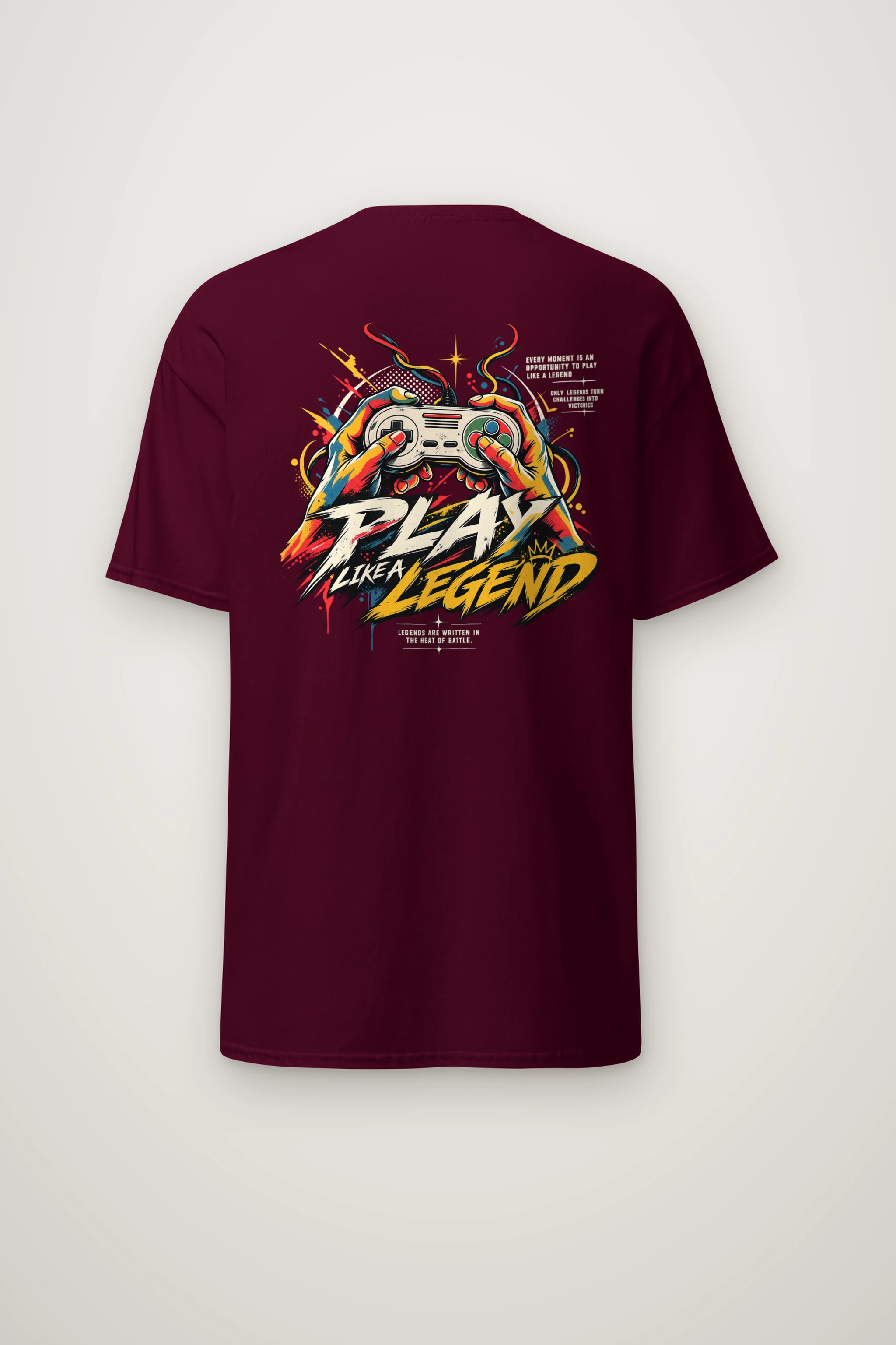 "Play Like A Legend" Heavyweight Unisex Crewneck T-shirt
