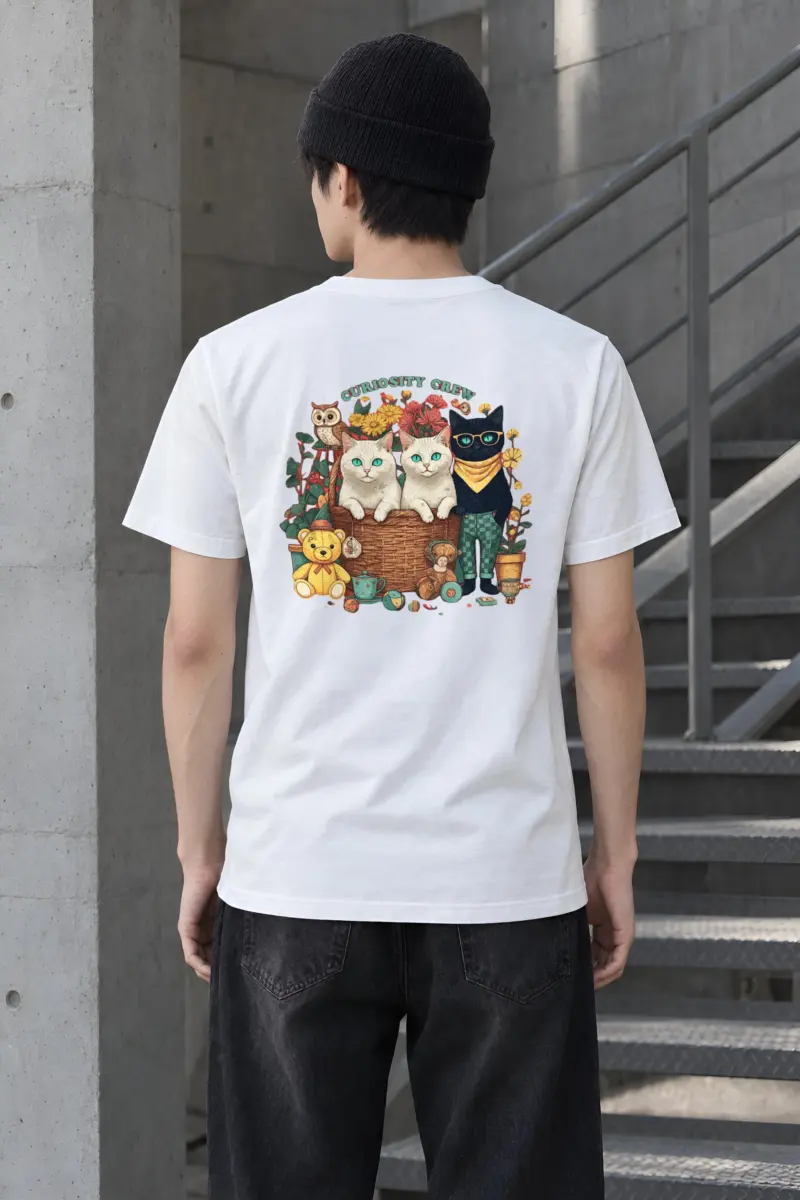 "Playroom Cat Parade" Heavyweight Unisex Crewneck T-shirt
