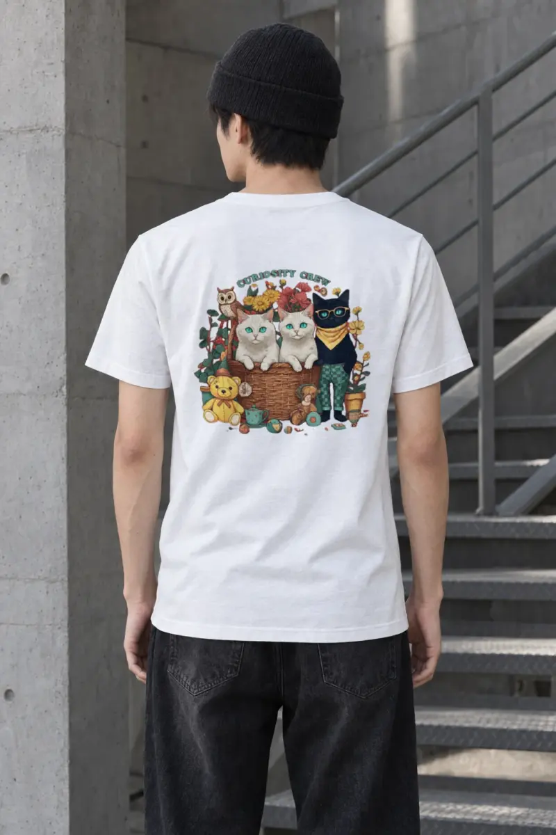 "Playroom Cat Parade" Heavyweight Unisex Crewneck T-shirt