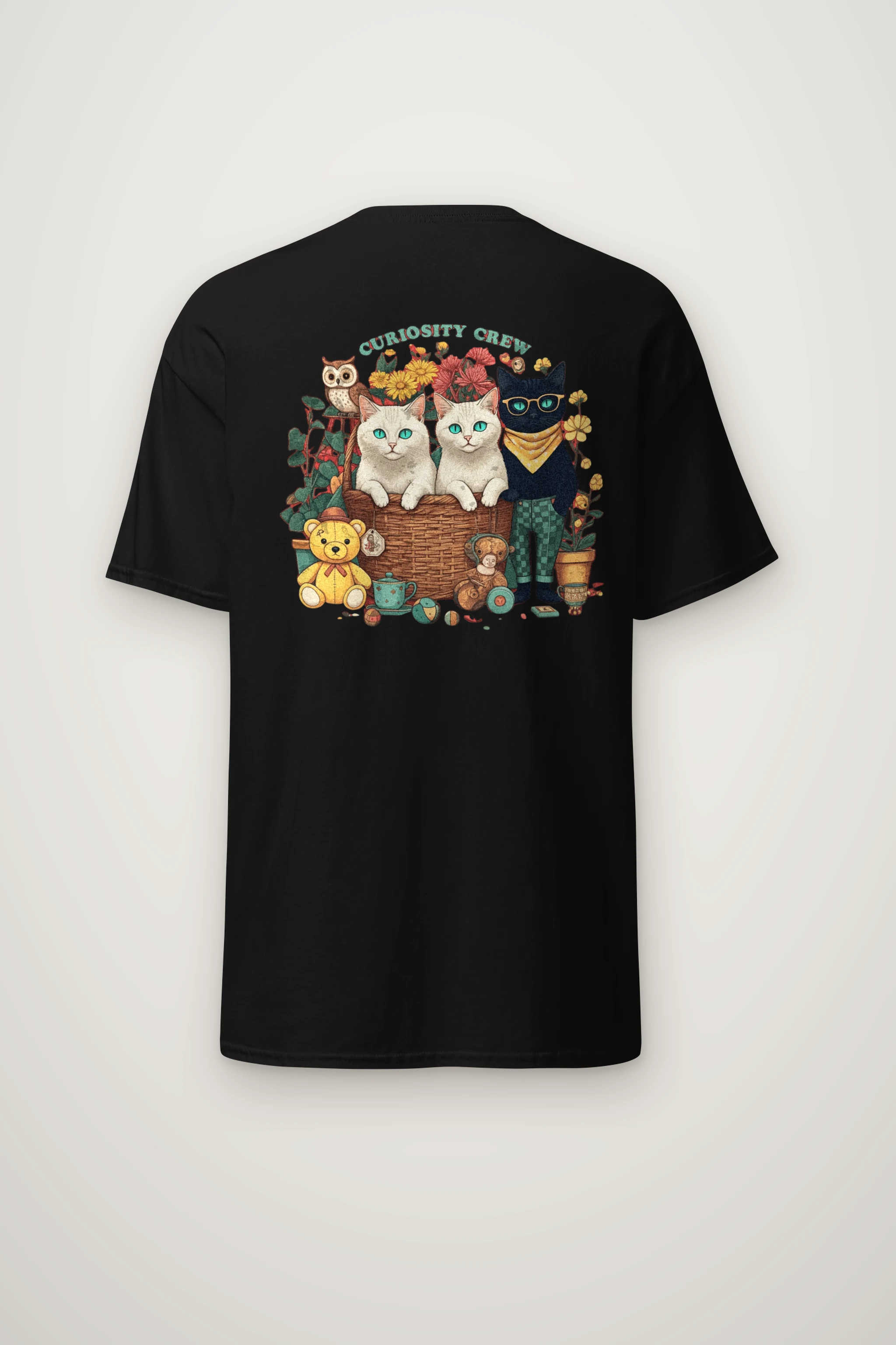 "Playroom Cat Parade" Heavyweight Unisex Crewneck T-shirt