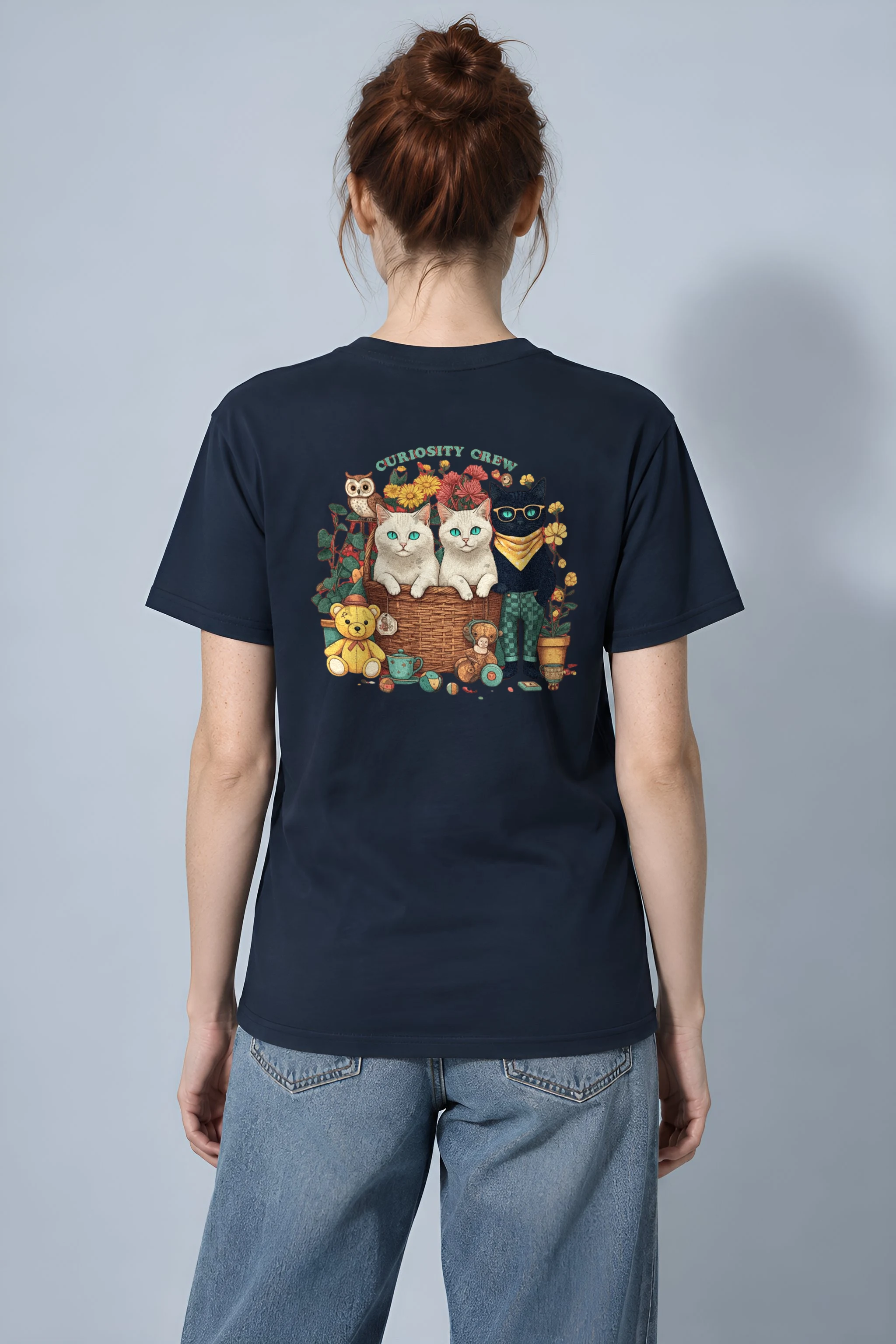 "Playroom Cat Parade" Heavyweight Unisex Crewneck T-shirt