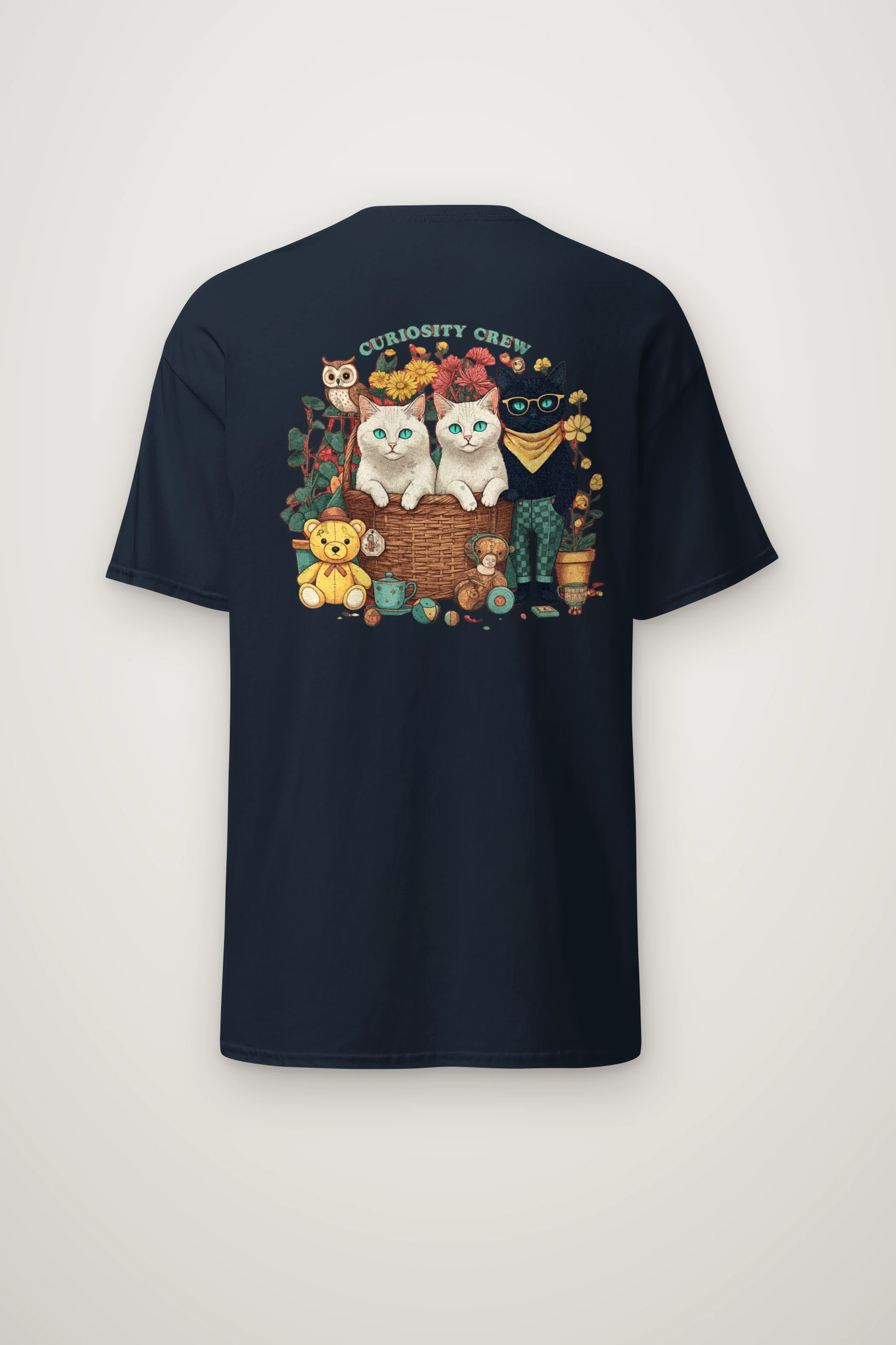 "Playroom Cat Parade" Heavyweight Unisex Crewneck T-shirt