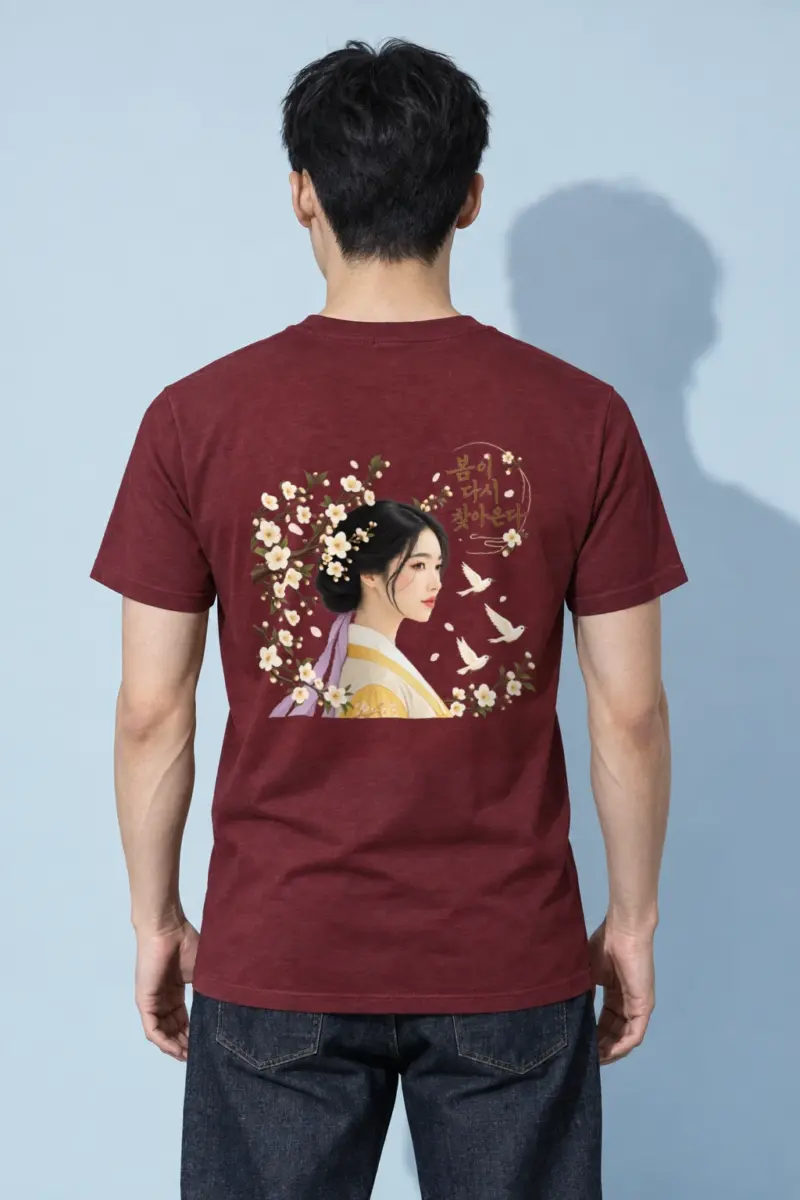 "Plum Blossom Maiden" Heavyweight Unisex Crewneck T-shirt