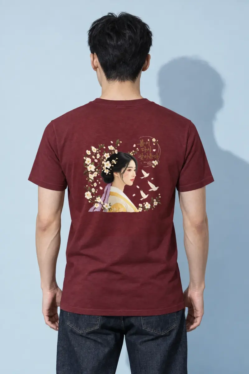 "Plum Blossom Maiden" Heavyweight Unisex Crewneck T-shirt