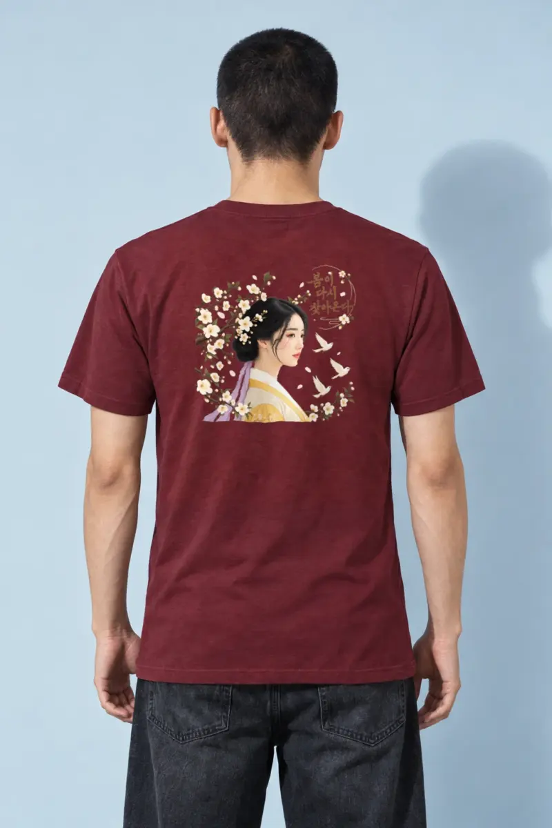 "Plum Blossom Maiden" Heavyweight Unisex Crewneck T-shirt