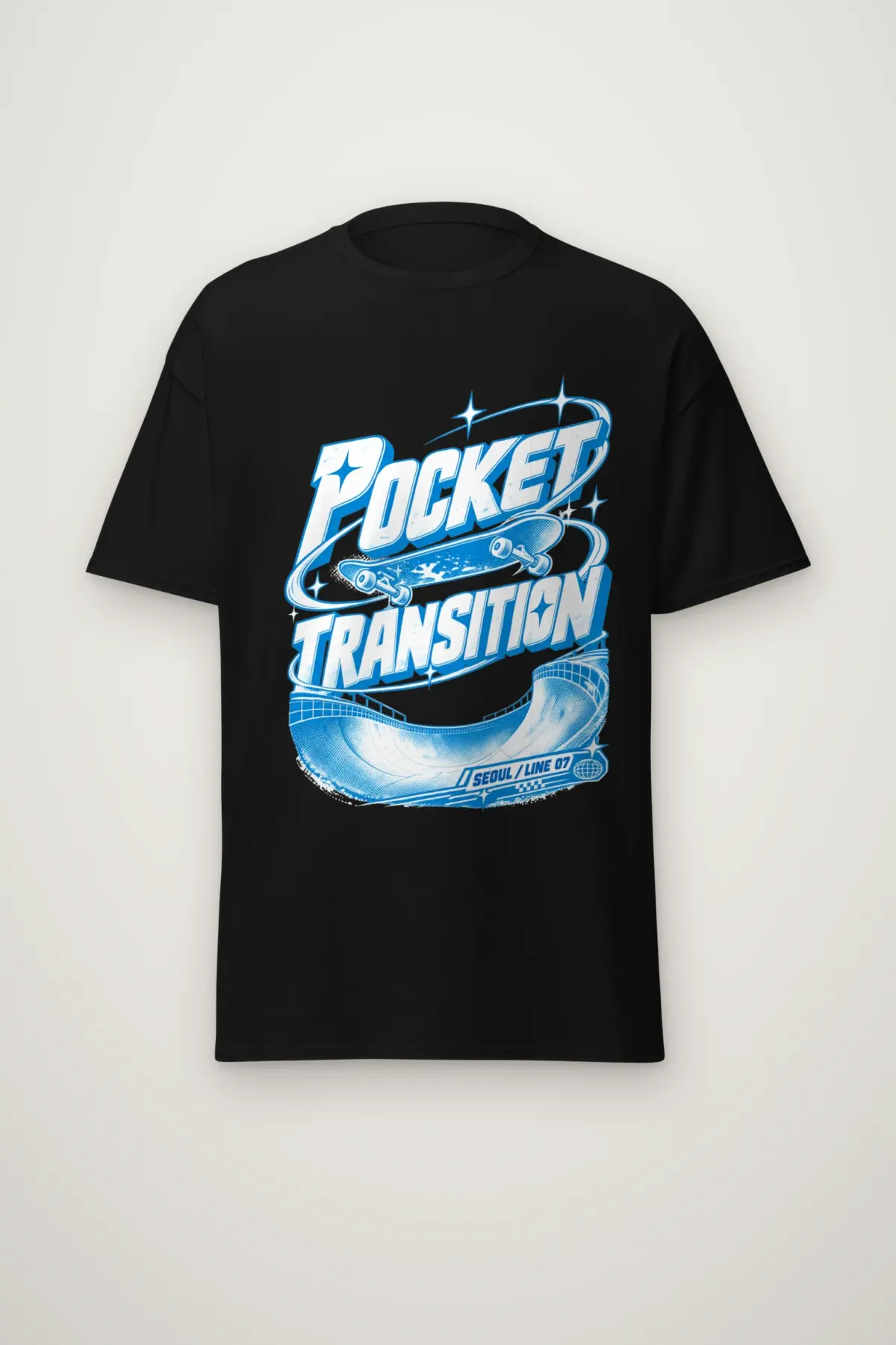 "Pocket Transition Seoul" Heavyweight Unisex Crewneck T-shirt