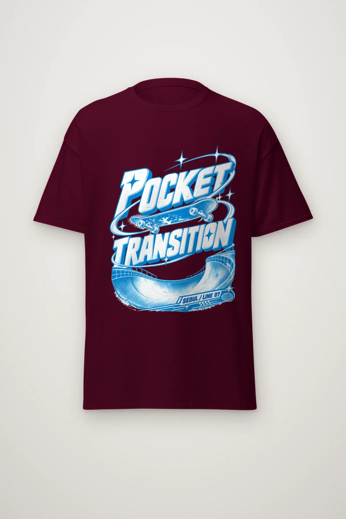 "Pocket Transition Seoul" Heavyweight Unisex Crewneck T-shirt