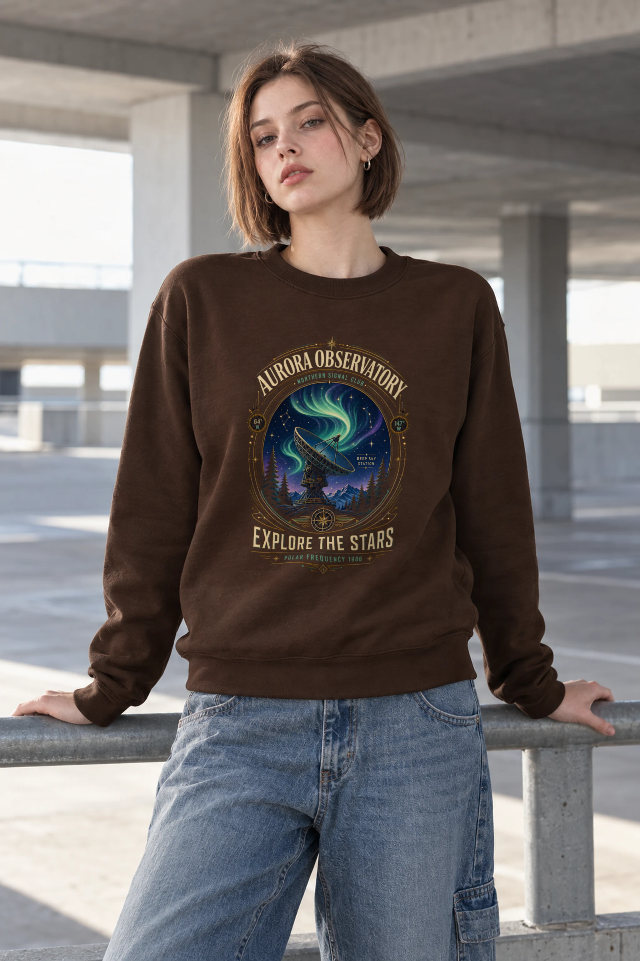 "Polar Frequency 1986" Heavy Blend Unisex Crewneck Sweatshirt