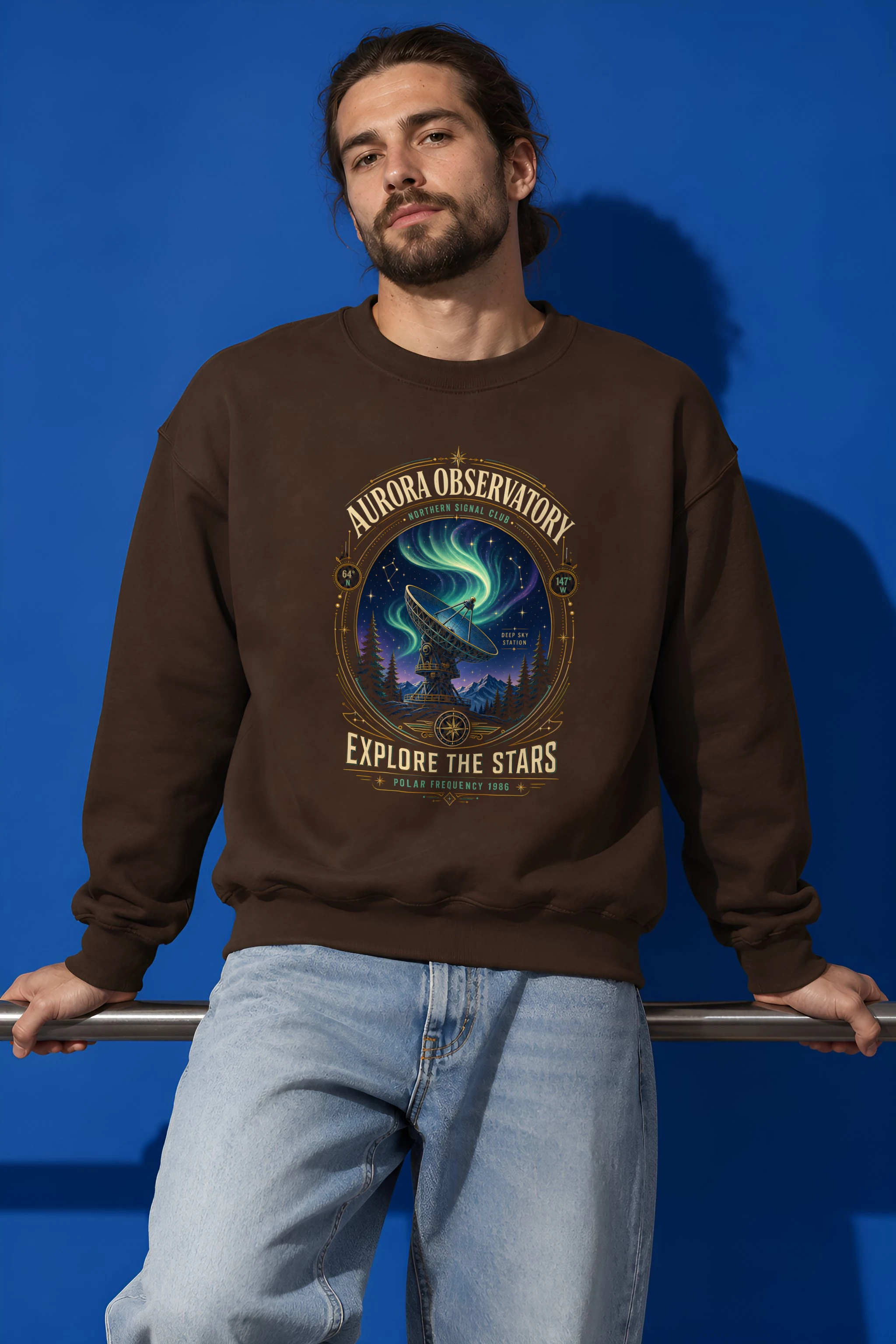 "Polar Frequency 1986" Heavy Blend Unisex Crewneck Sweatshirt