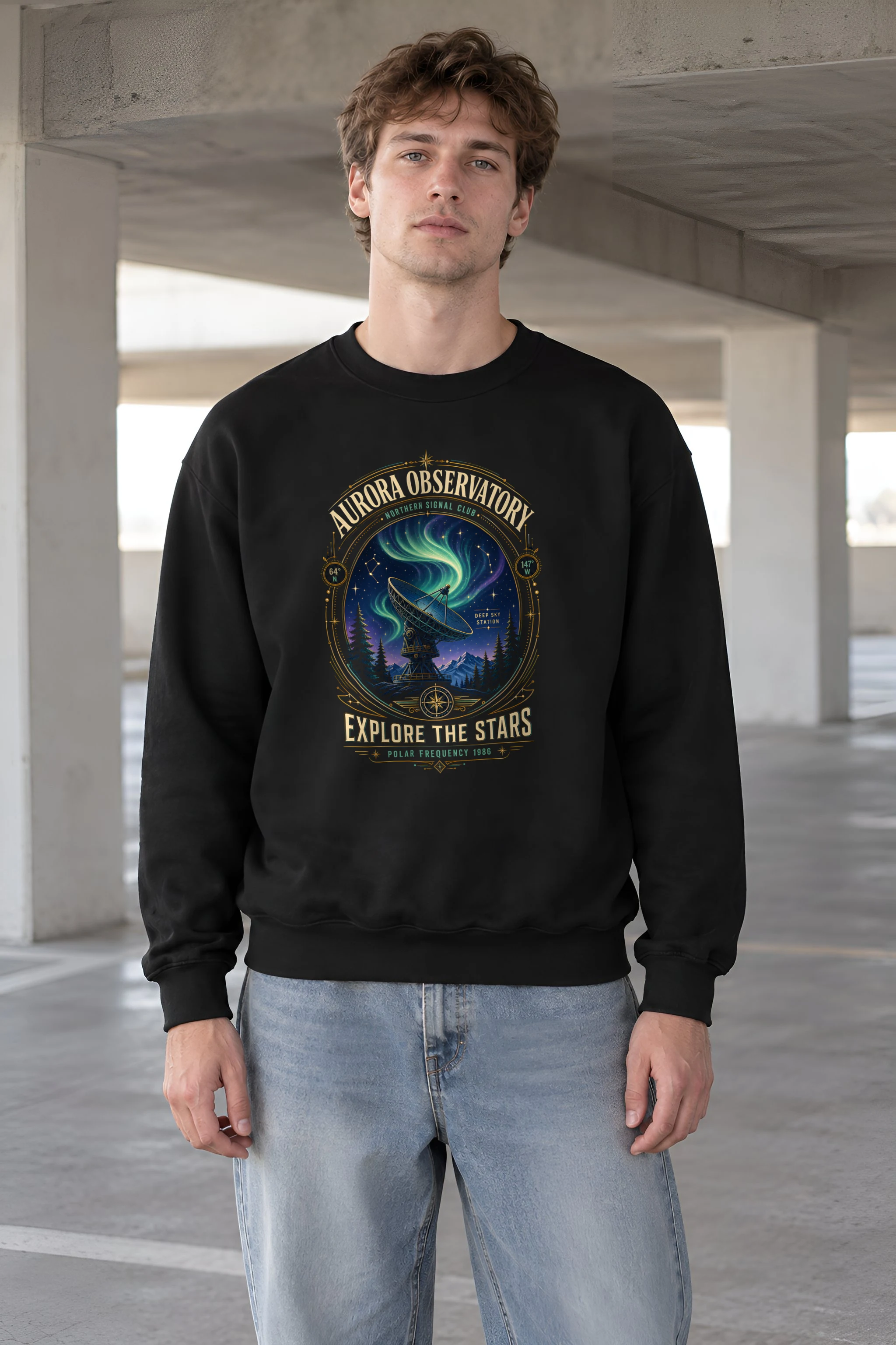 "Polar Frequency 1986" Heavy Blend Unisex Crewneck Sweatshirt
