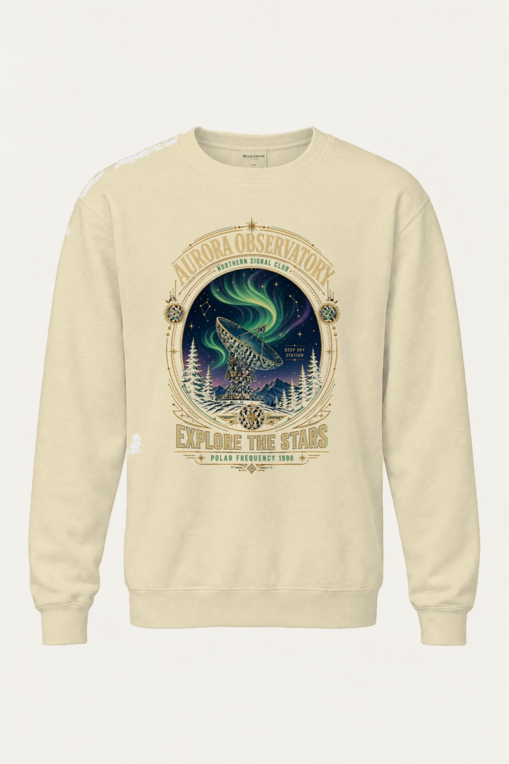 "Polar Frequency" Unisex Sponge Fleece Crewneck Sweatshirt | Bella + Canvas 3901