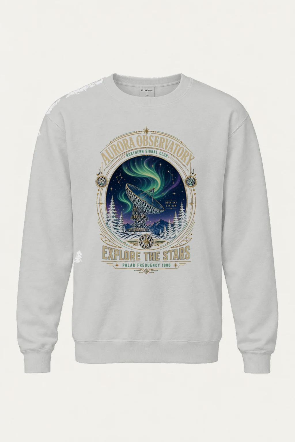 "Polar Frequency" Unisex Sponge Fleece Crewneck Sweatshirt | Bella + Canvas 3901