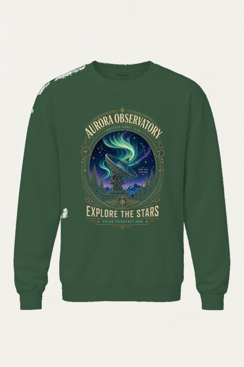 "Polar Frequency" Unisex Sponge Fleece Crewneck Sweatshirt | Bella + Canvas 3901