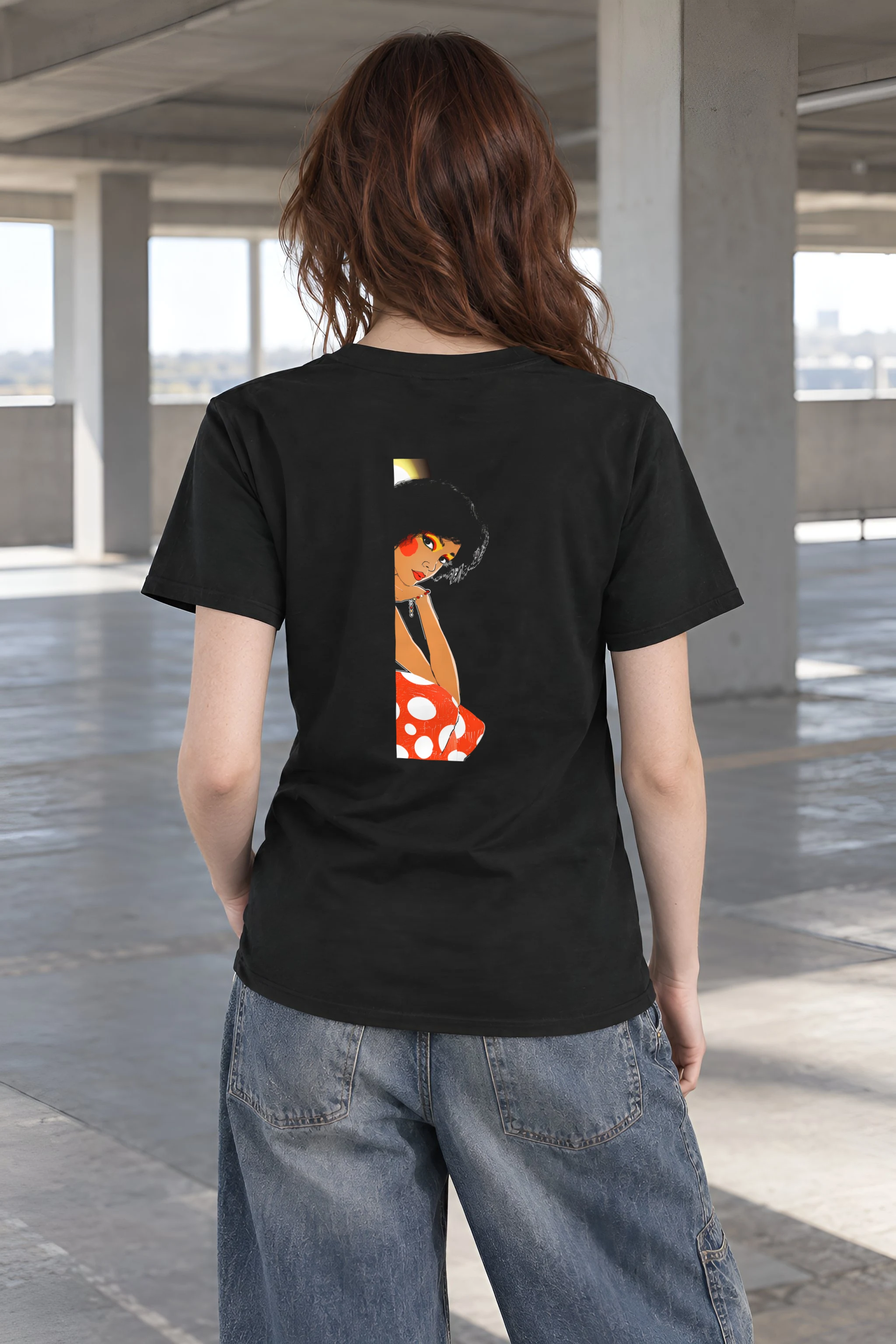 "Polka Dot Muse" Heavyweight Unisex Crewneck T-shirt