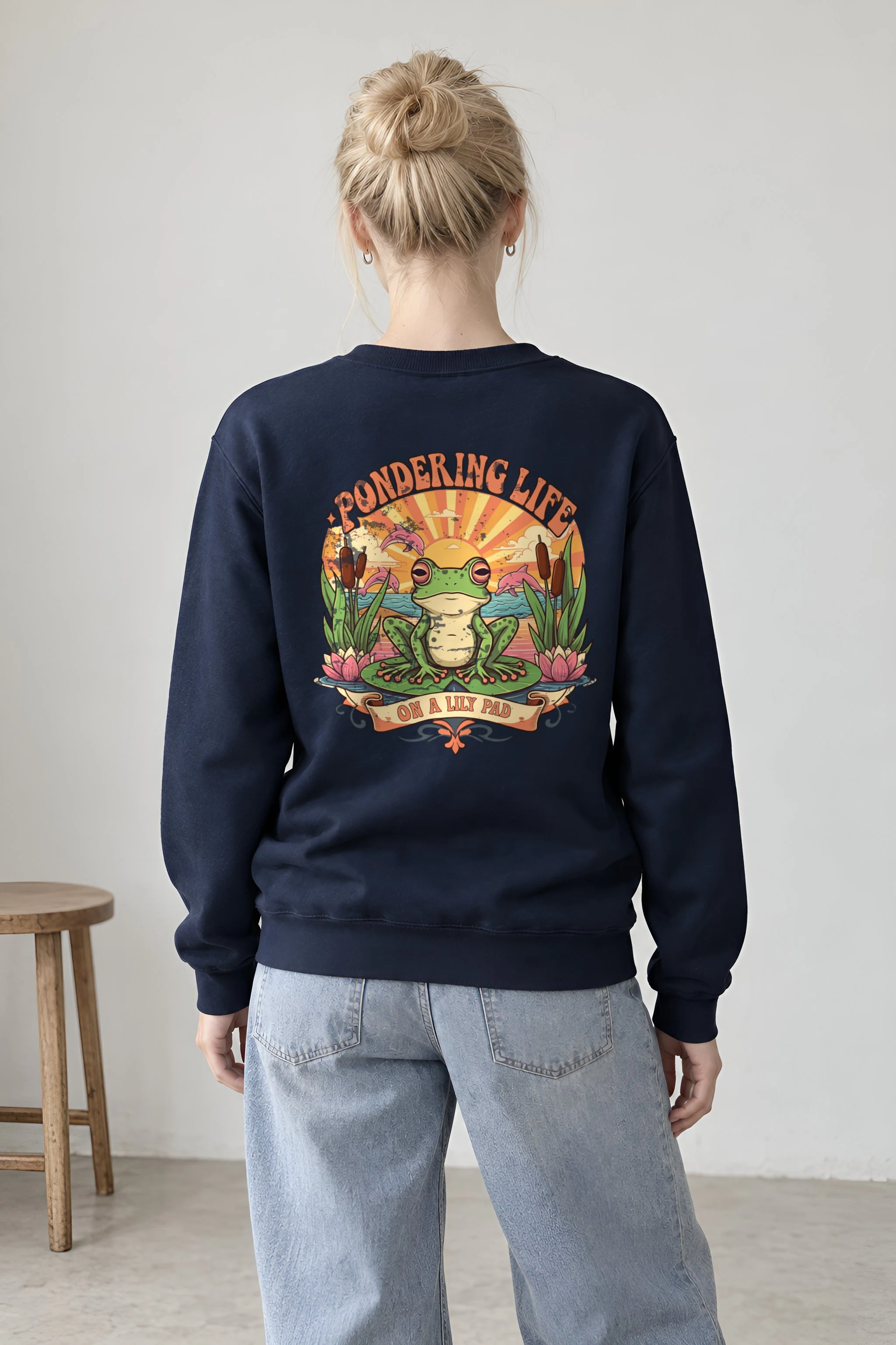 "Pondering Life" 1 Crewneck Sweatshirt