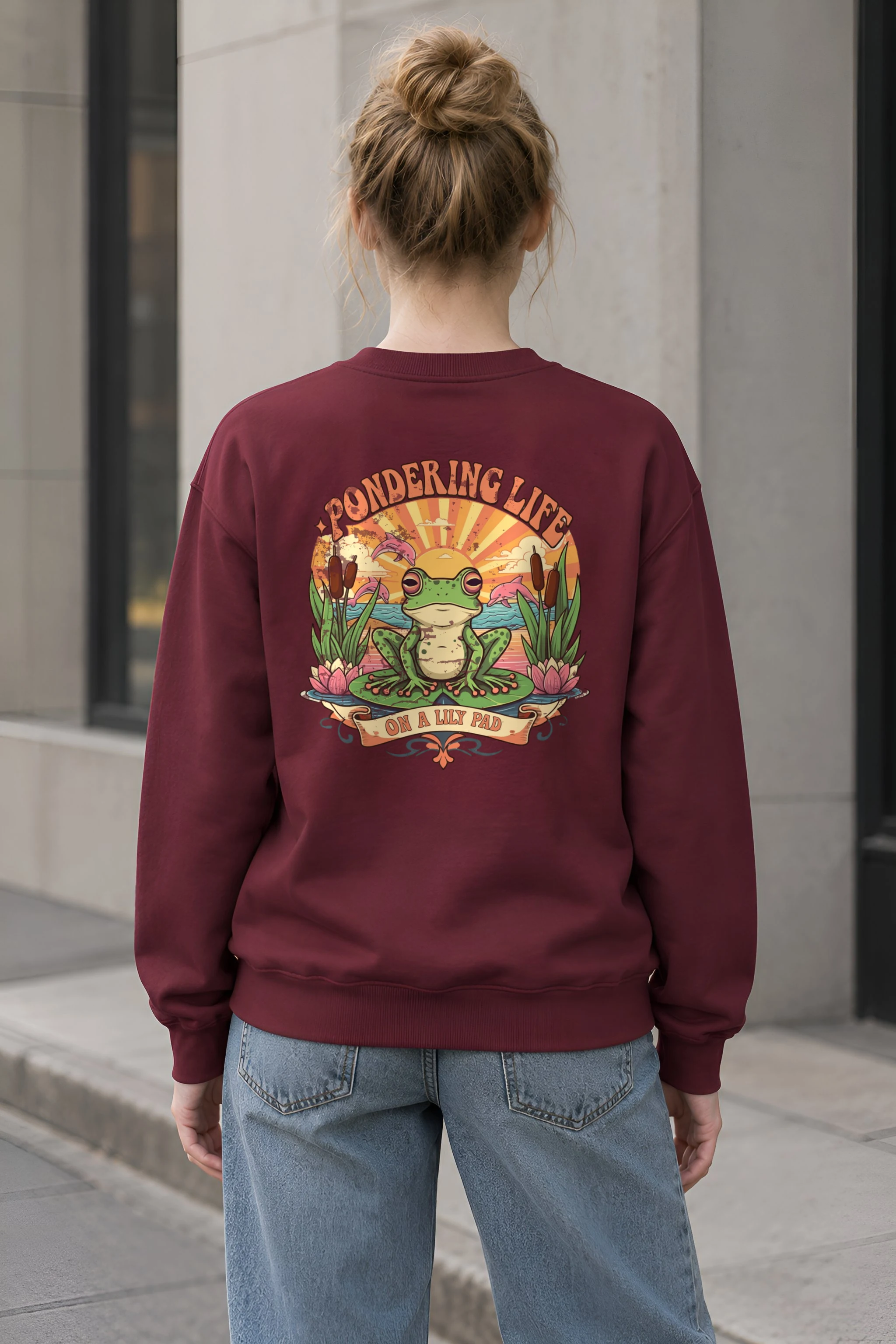 "Pondering Life" 1 Crewneck Sweatshirt