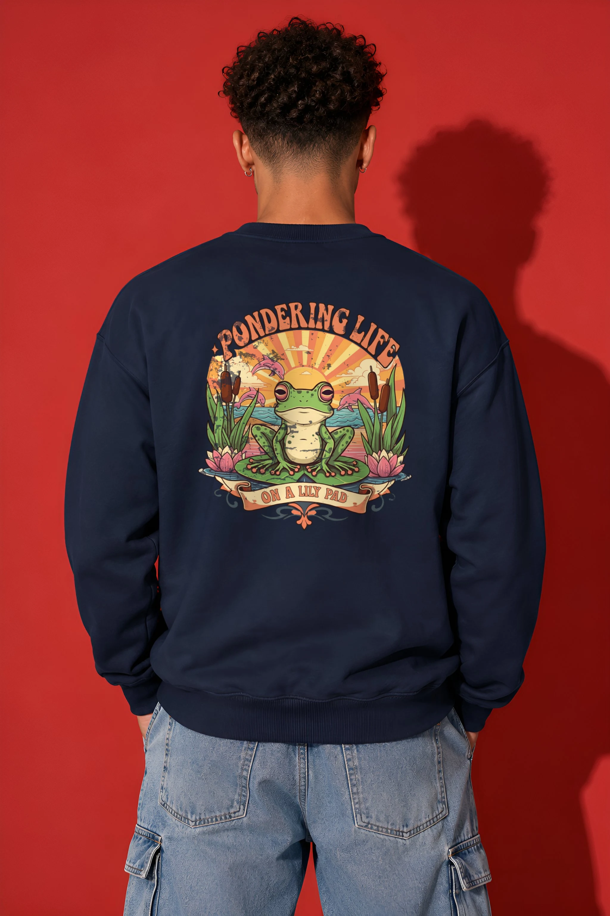 "Pondering Life" 1 Crewneck Sweatshirt