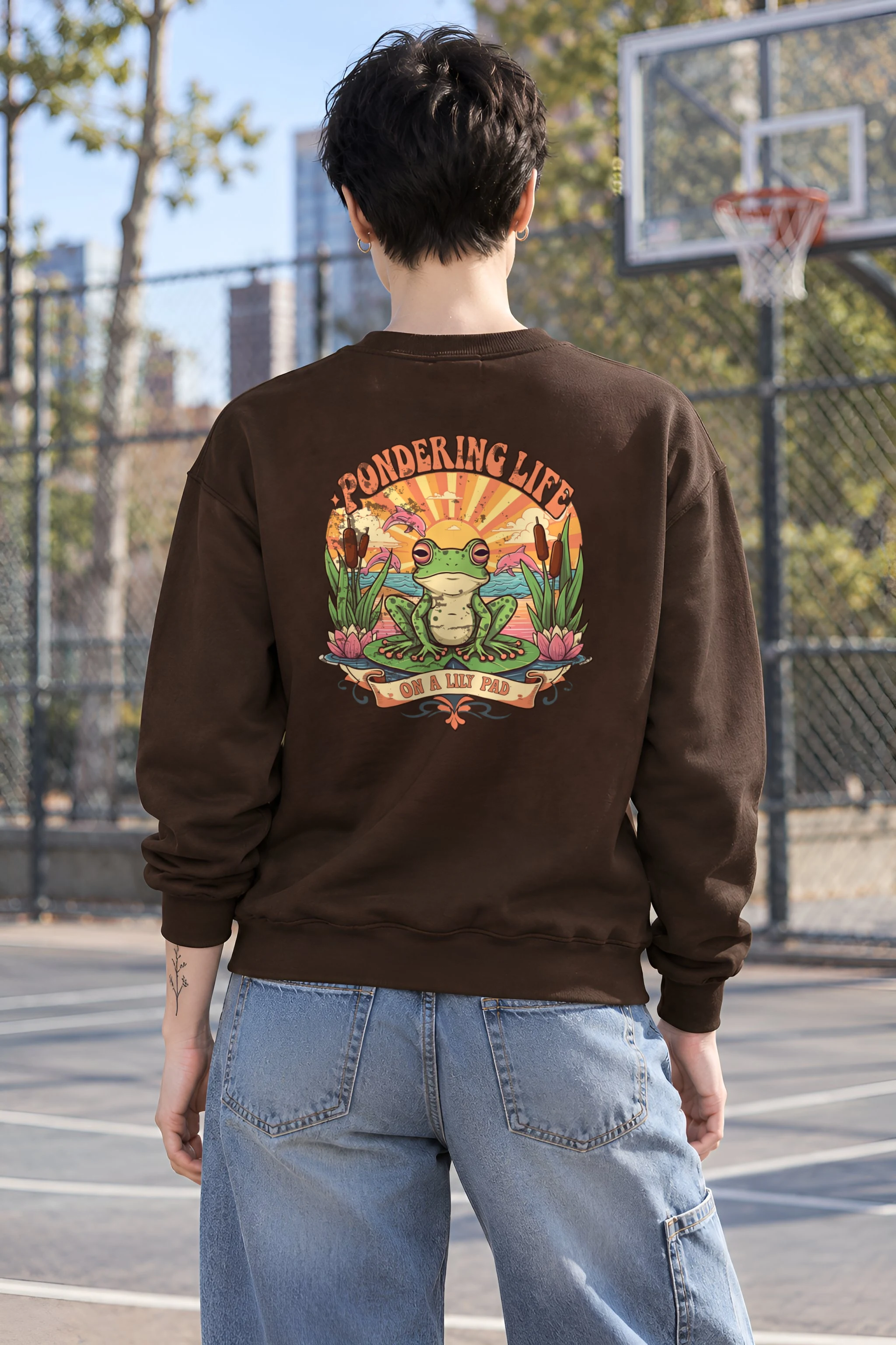 "Pondering Life" 1 Crewneck Sweatshirt