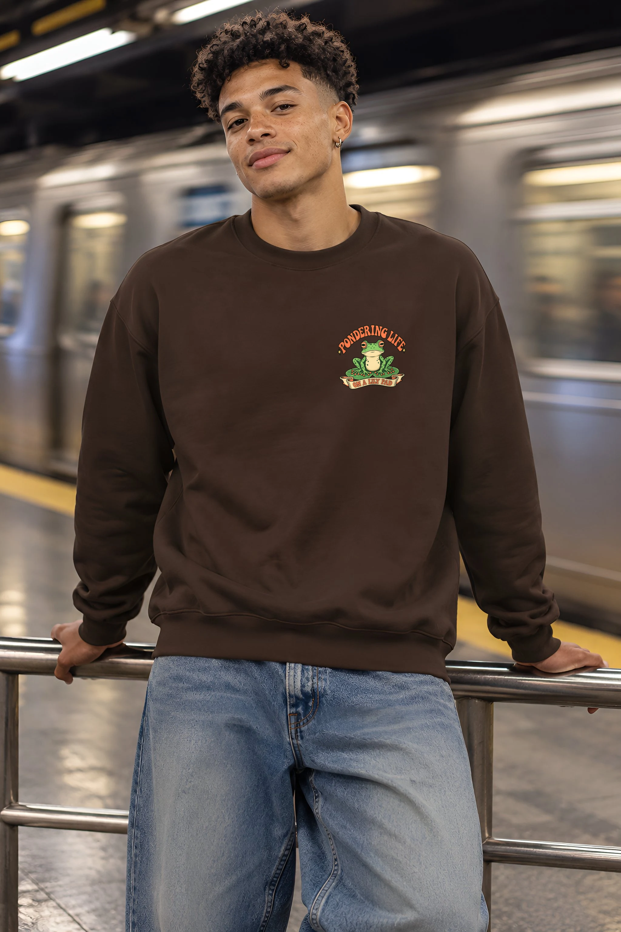"Pondering Life" 1 Crewneck Sweatshirt