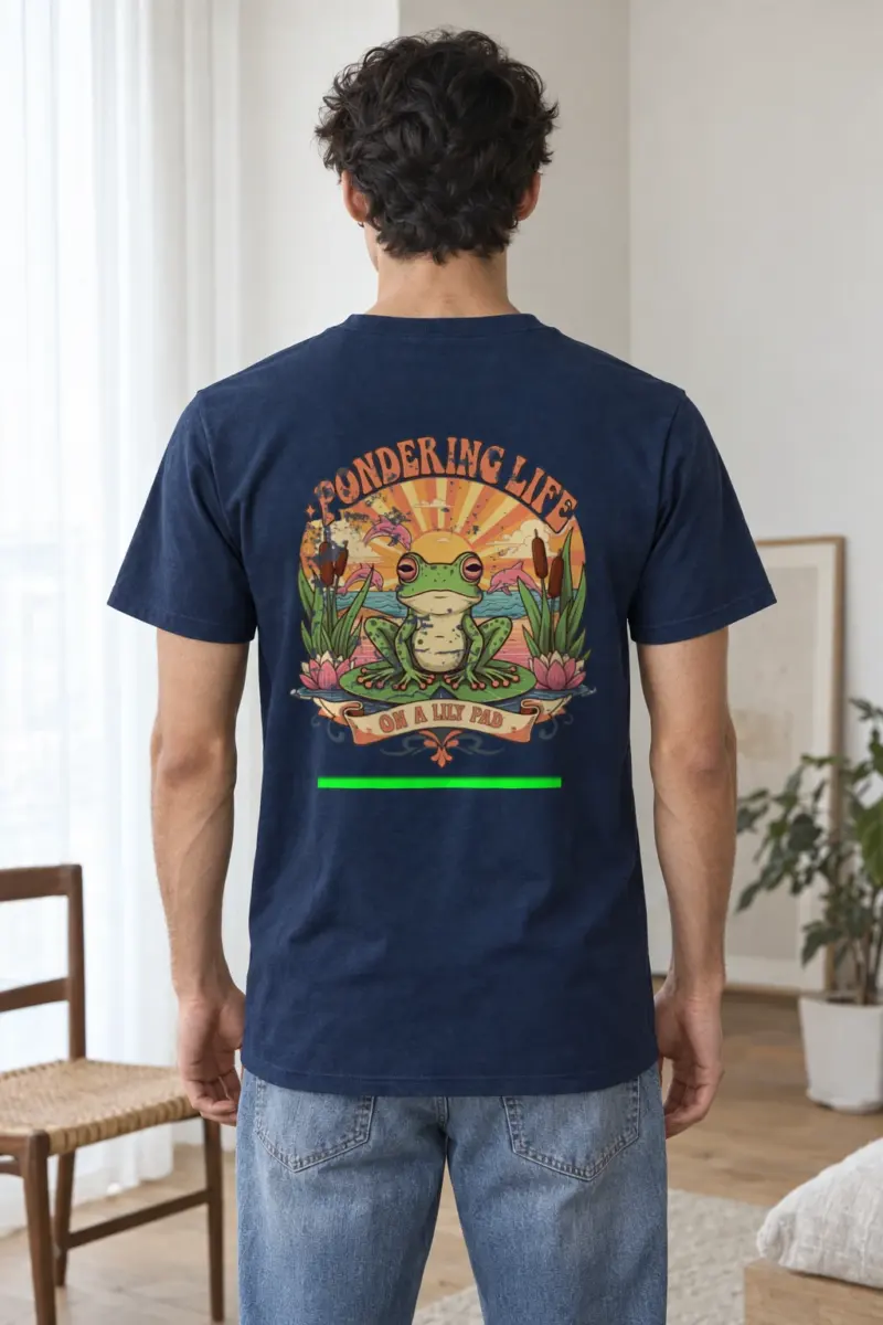 "Pondering Life" Heavyweight Unisex Crewneck T-shirt | Gildan 5000