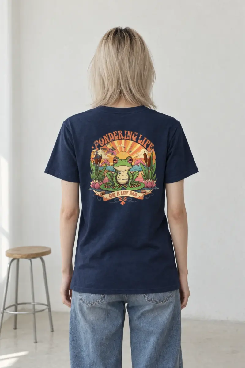 "Pondering Life" Heavyweight Unisex Crewneck T-shirt | Gildan 5000