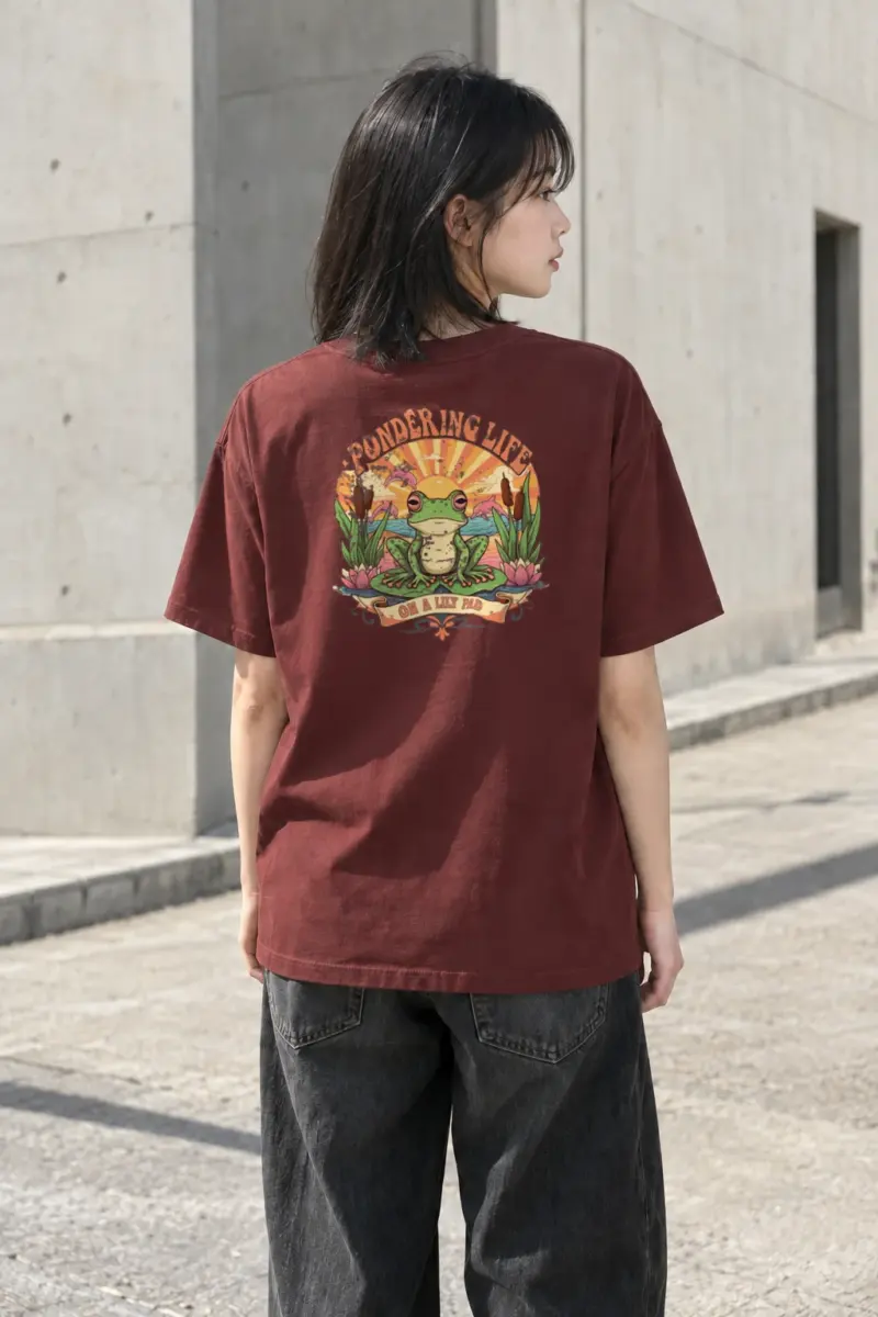 “Pondering Life” Heavyweight Unisex Crewneck T-shirt | Gildan 5000