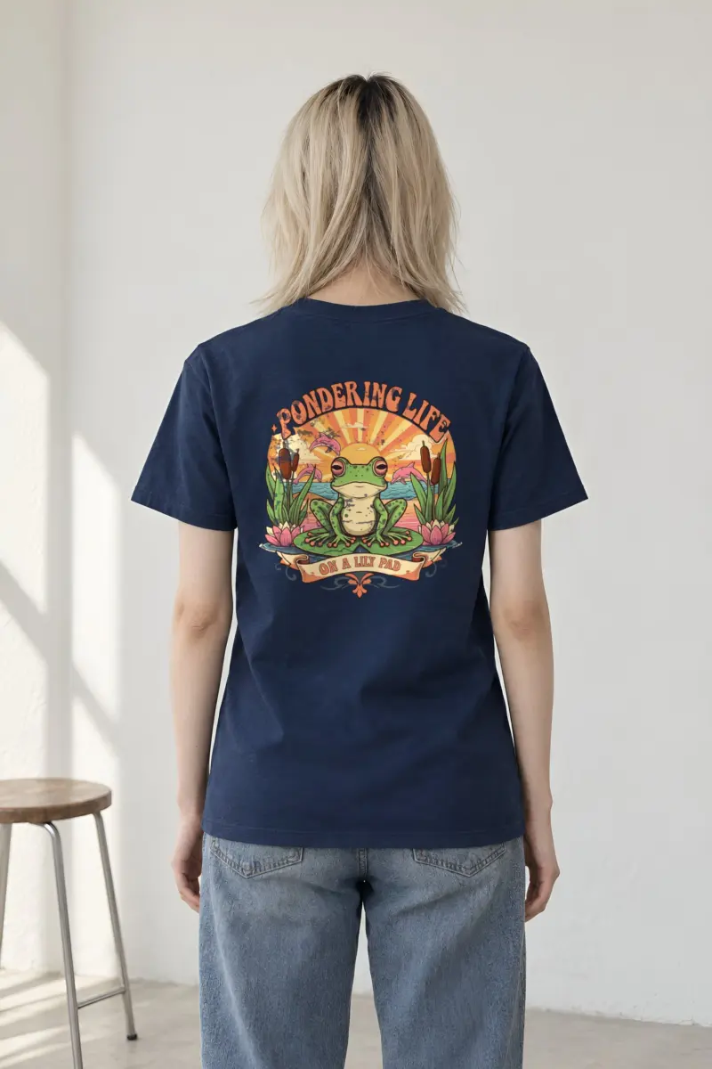 "Pondering Life" Heavyweight Unisex Crewneck T-shirt