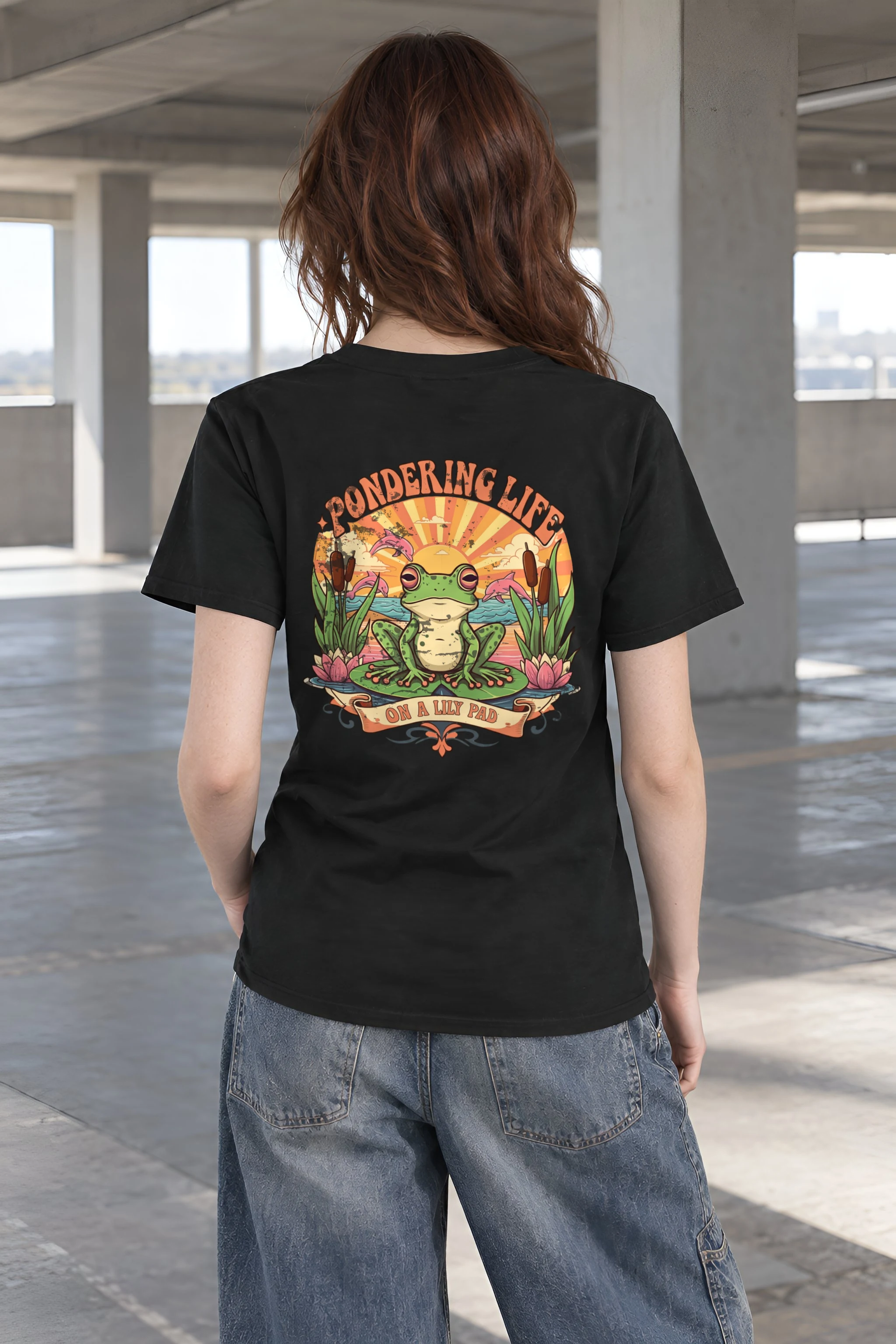 "Pondering Life" Heavyweight Unisex Crewneck T-shirt
