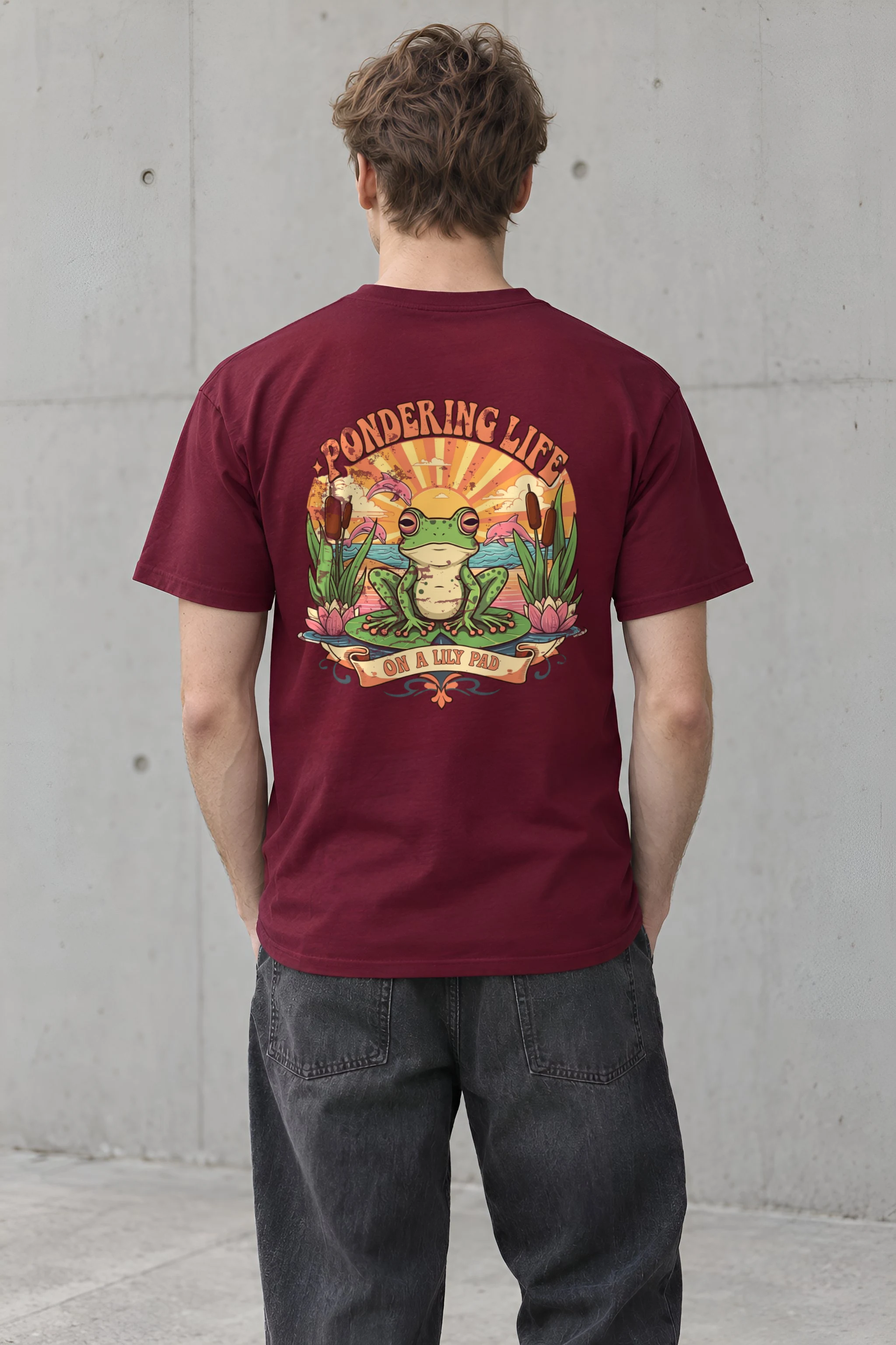 "Pondering Life" Heavyweight Unisex Crewneck T-shirt