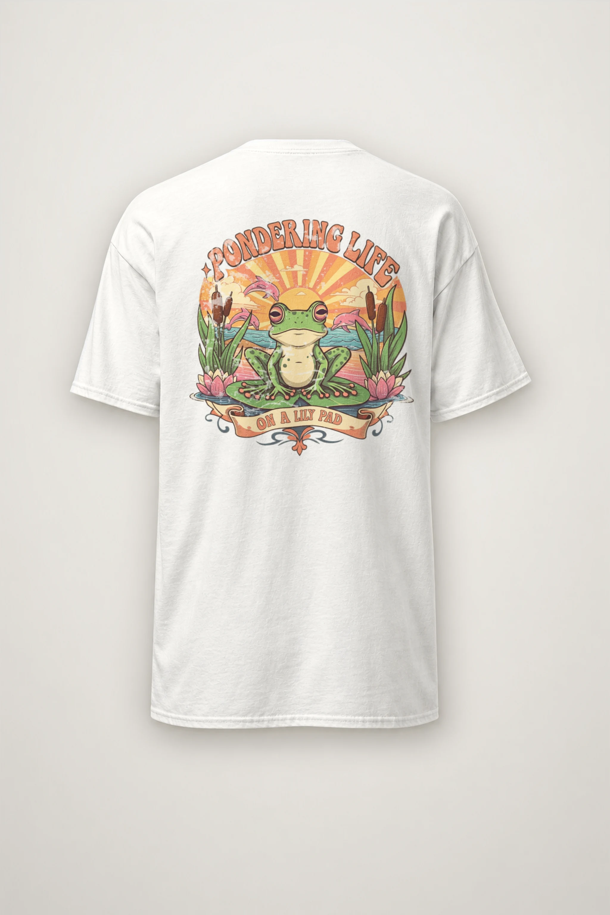 "Pondering Life" Heavyweight Unisex Crewneck T-shirt