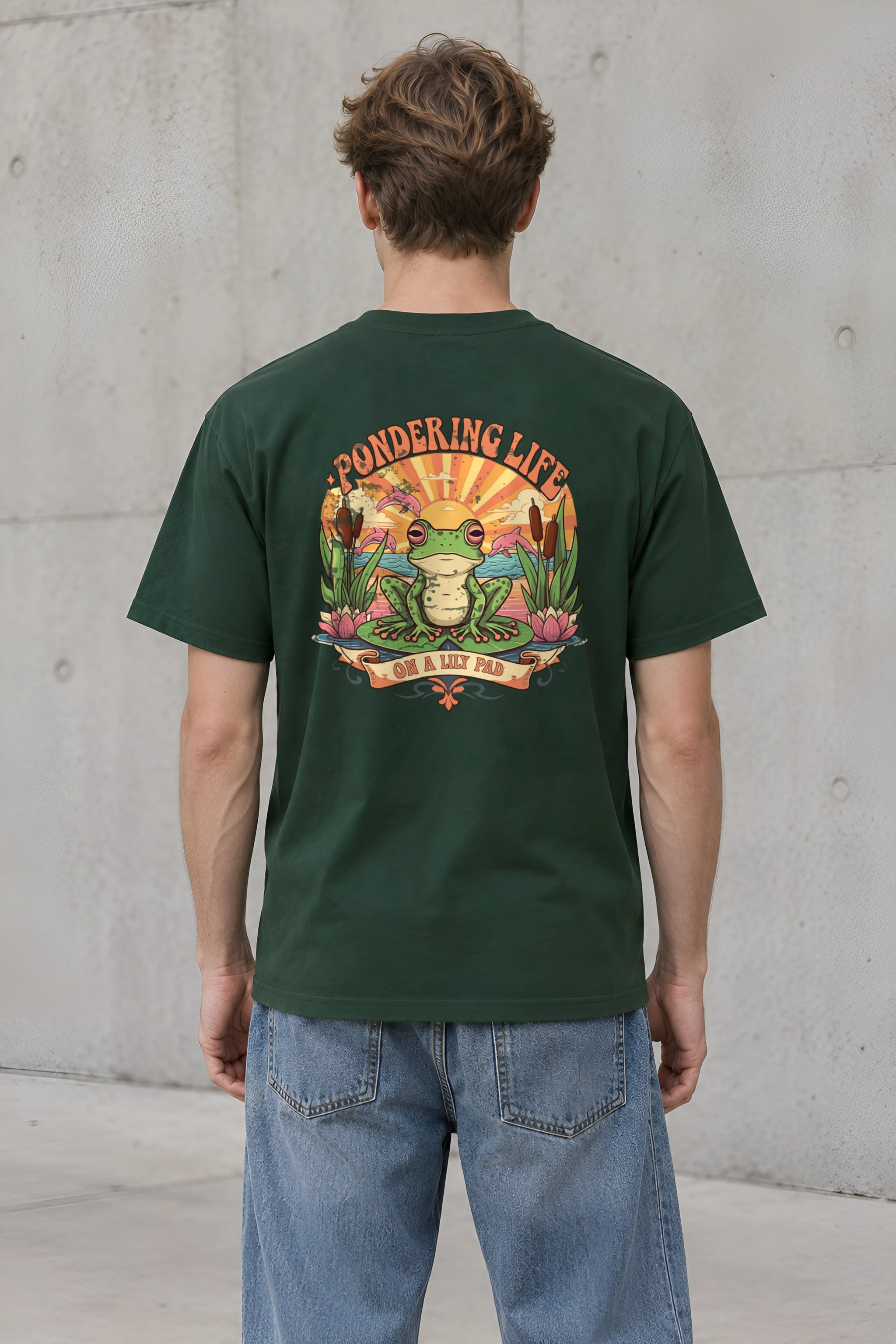 "Pondering Life" Heavyweight Unisex Crewneck T-shirt