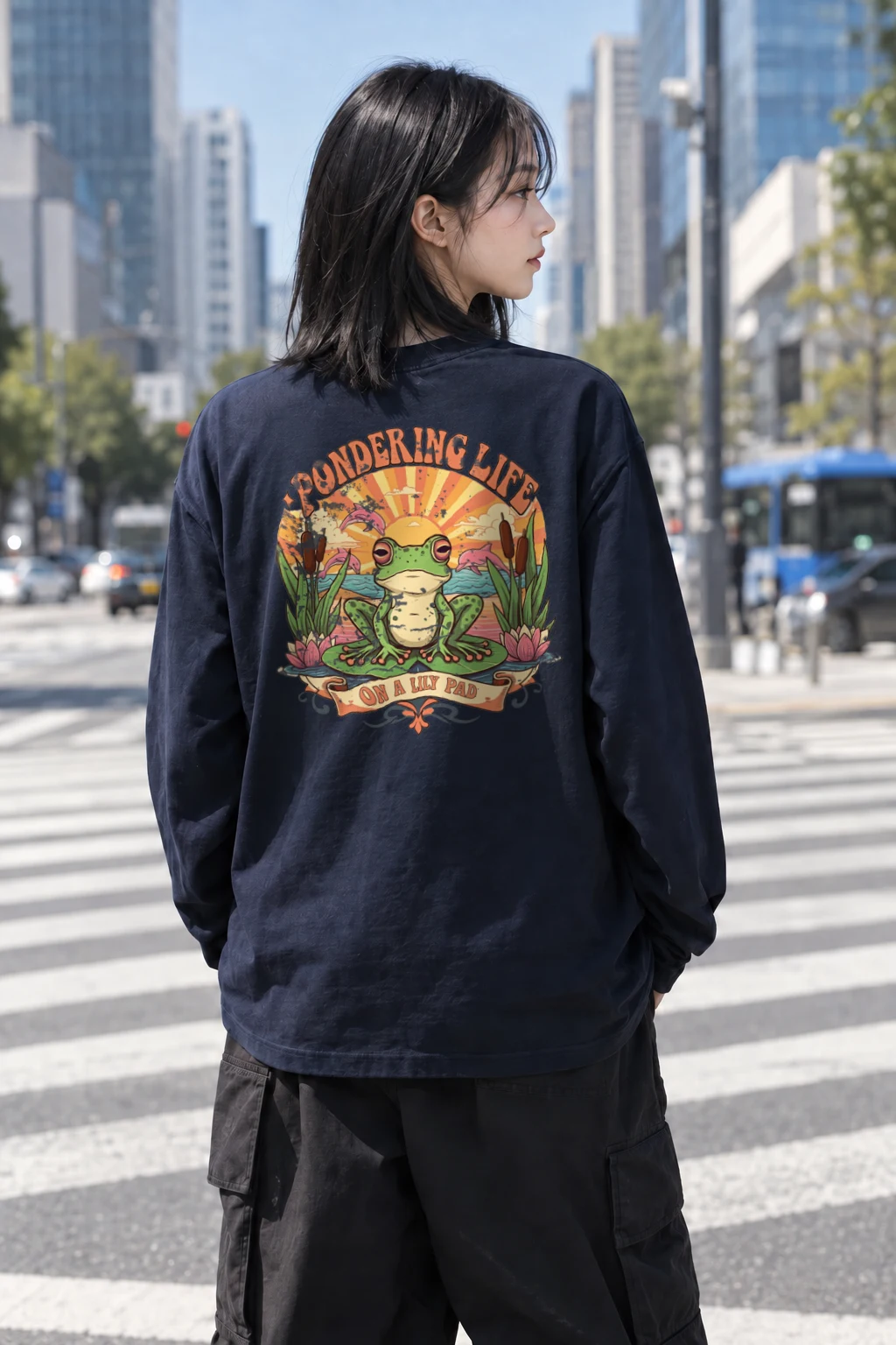 "Pondering Life" Unisex Longsleeve T-shirt | Gildan 2400