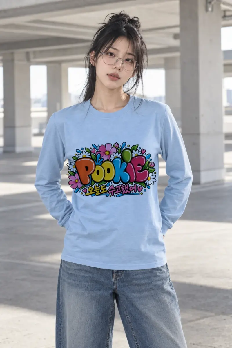 "Pookie 오늘도 수고했어" Unisex Longsleeve T-shirt