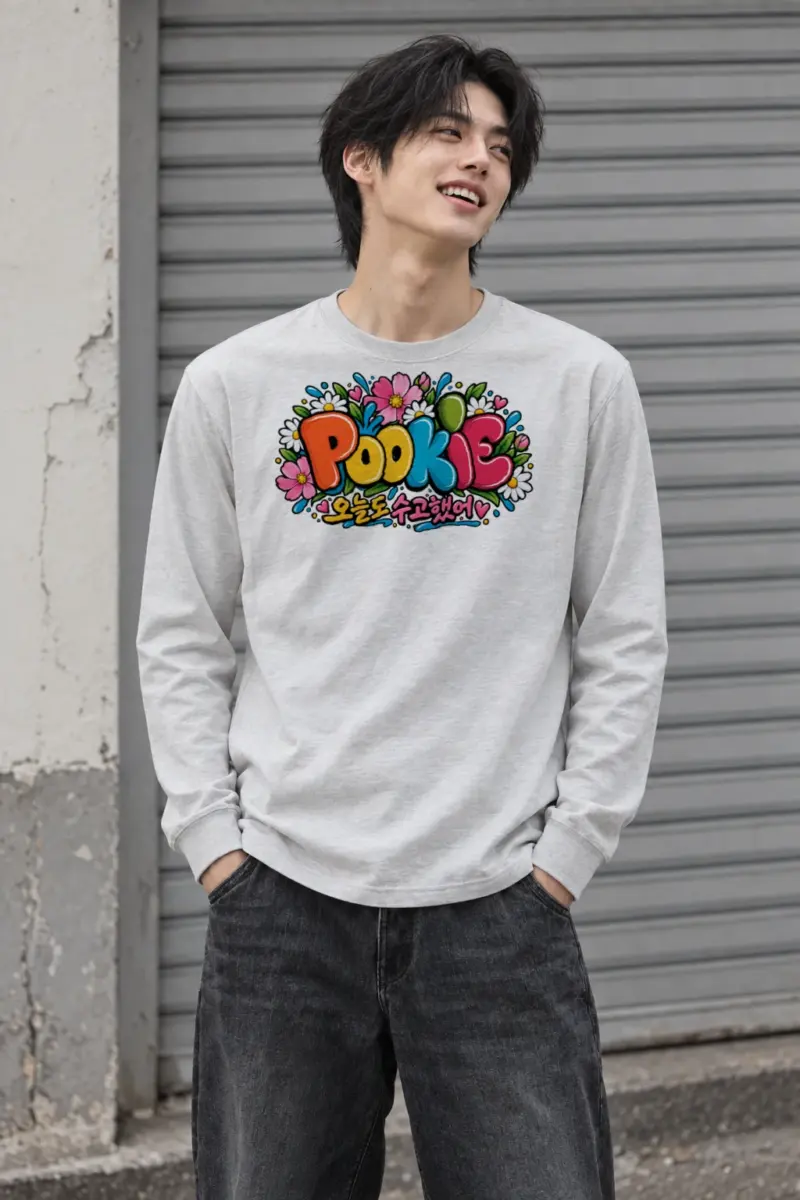 "Pookie 오늘도 수고했어" Unisex Longsleeve T-shirt