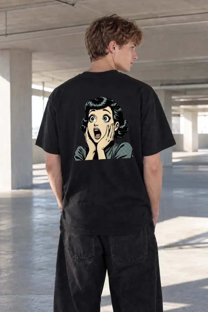 “Pop Art Surprise” Heavyweight Unisex Crewneck T-shirt | Gildan 5000