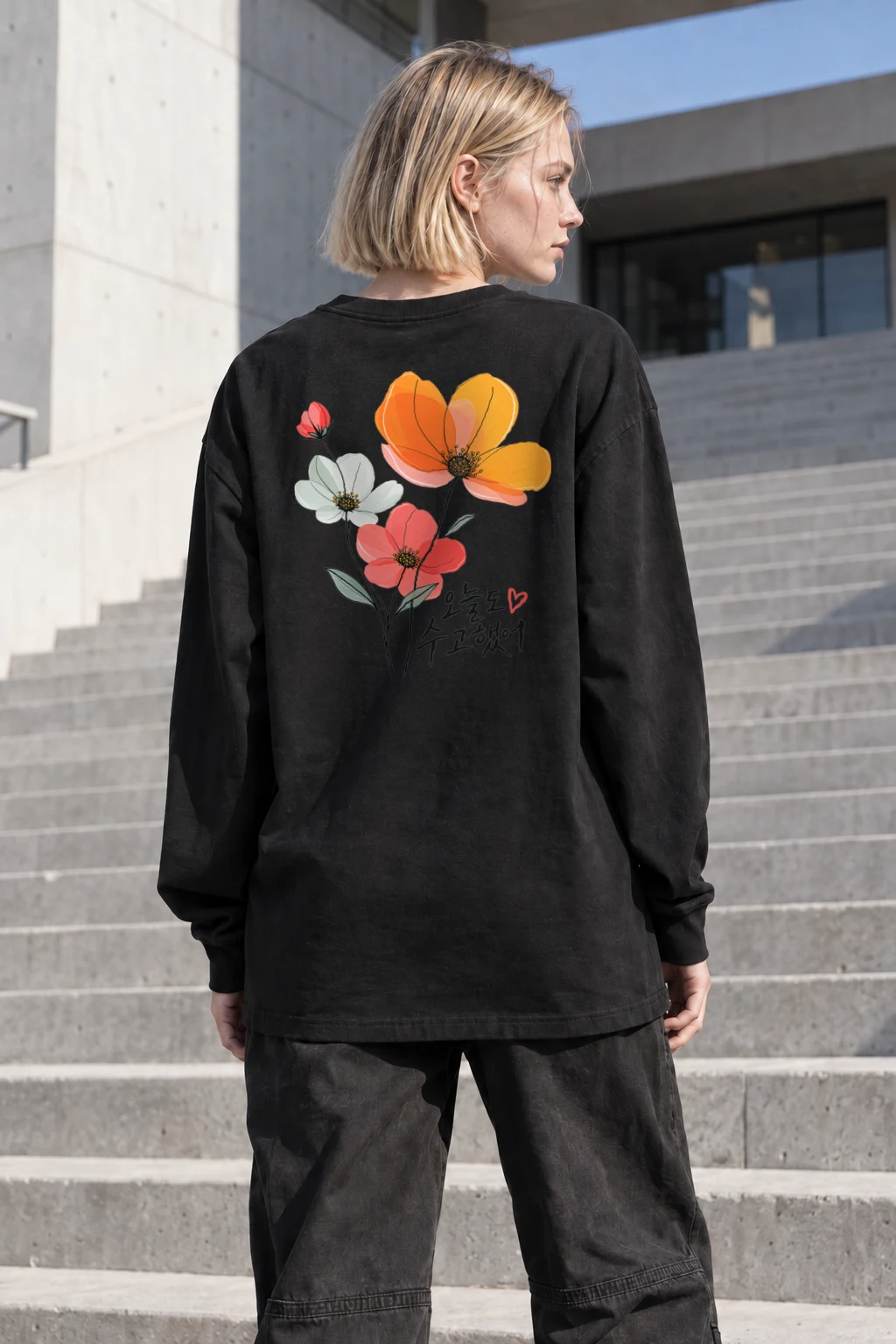 "Poppy Bouquet" Unisex Longsleeve T-shirt | Gildan 2400