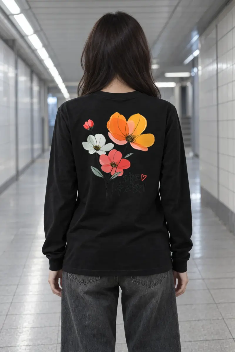 "Poppy Bouquet" Unisex Longsleeve T-shirt | Gildan 2400